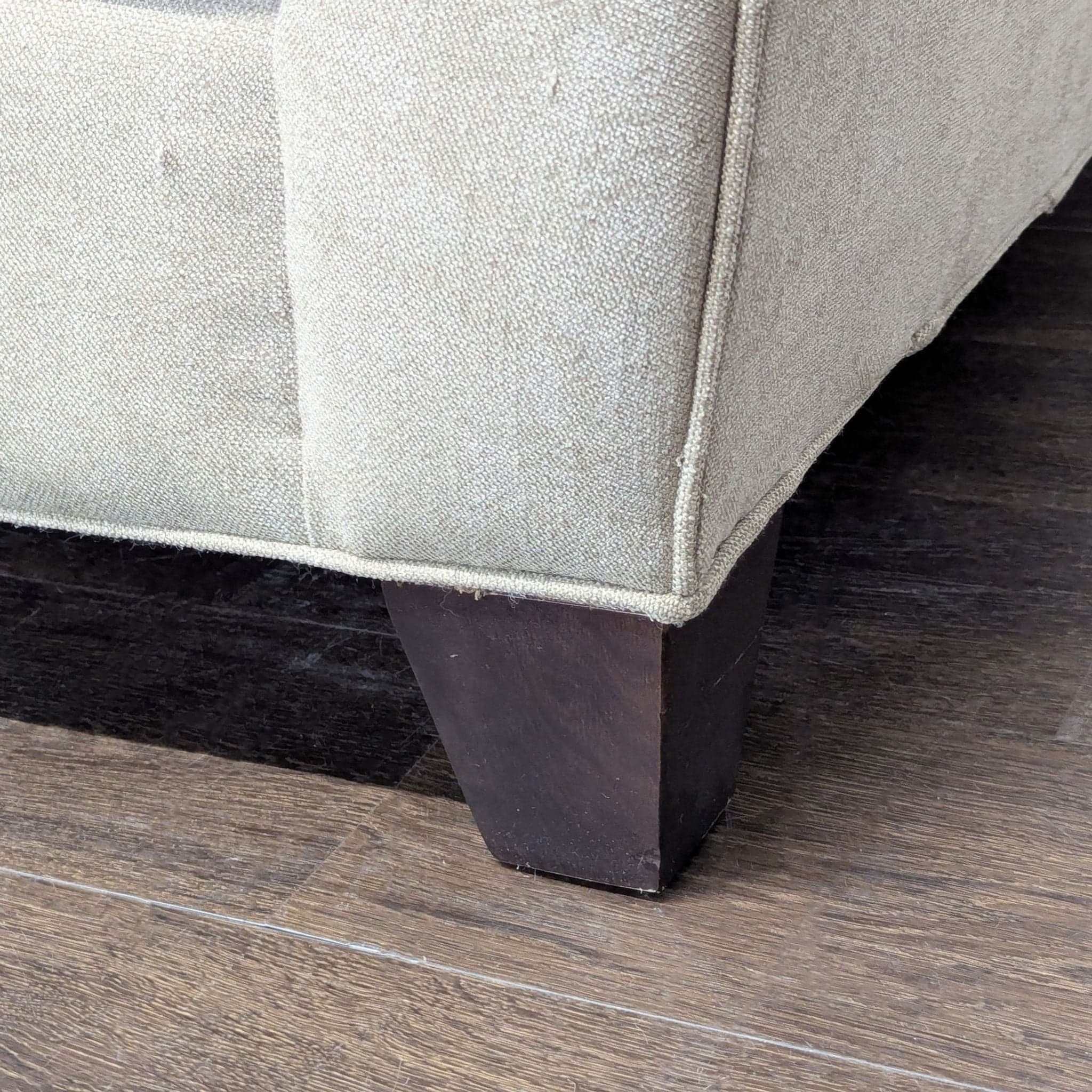 Crate & Barrel Marlow Modern Beige Chaise Lounge Sofa with Removable Cushions - Thumbnail 6