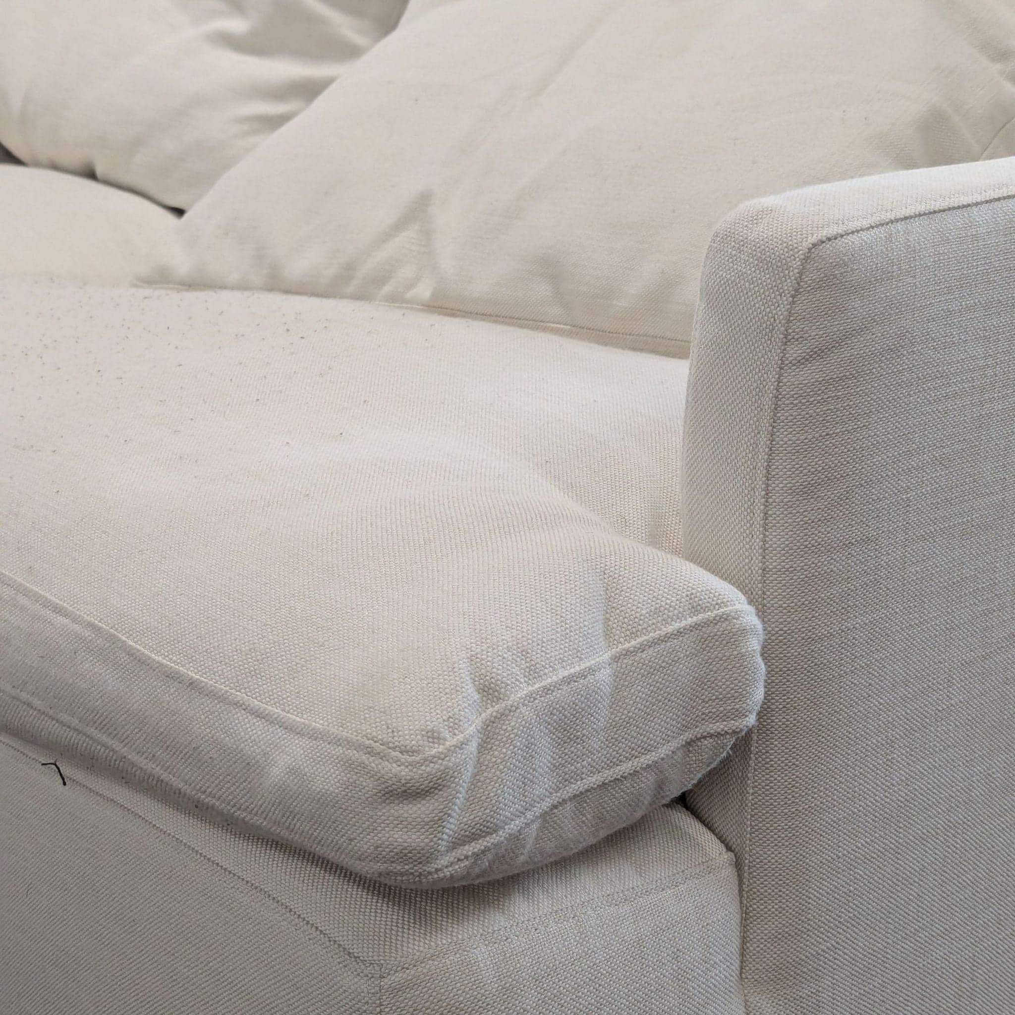 Restoration Hardware Cloud Sectional Sofa – Modern Cream Fabric, Spacious & Comfortable - Thumbnail 5