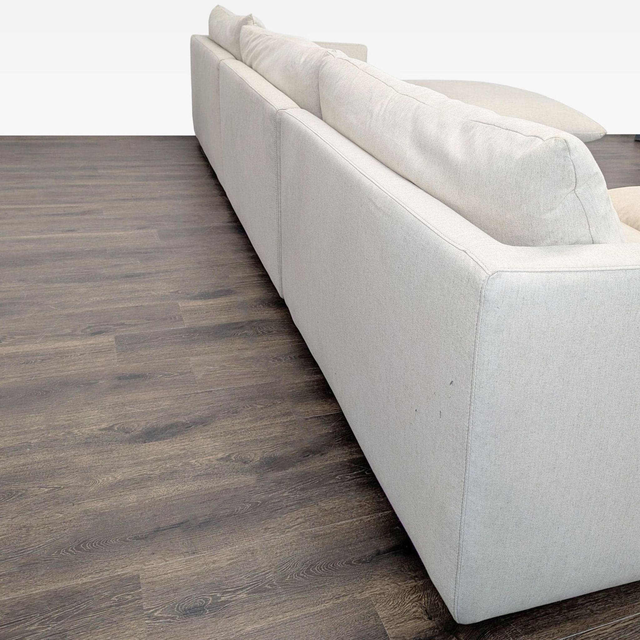 Crate & Barrel Unwind Modern Beige Sectional Sofa - Spacious and Comfy - Thumbnail 6