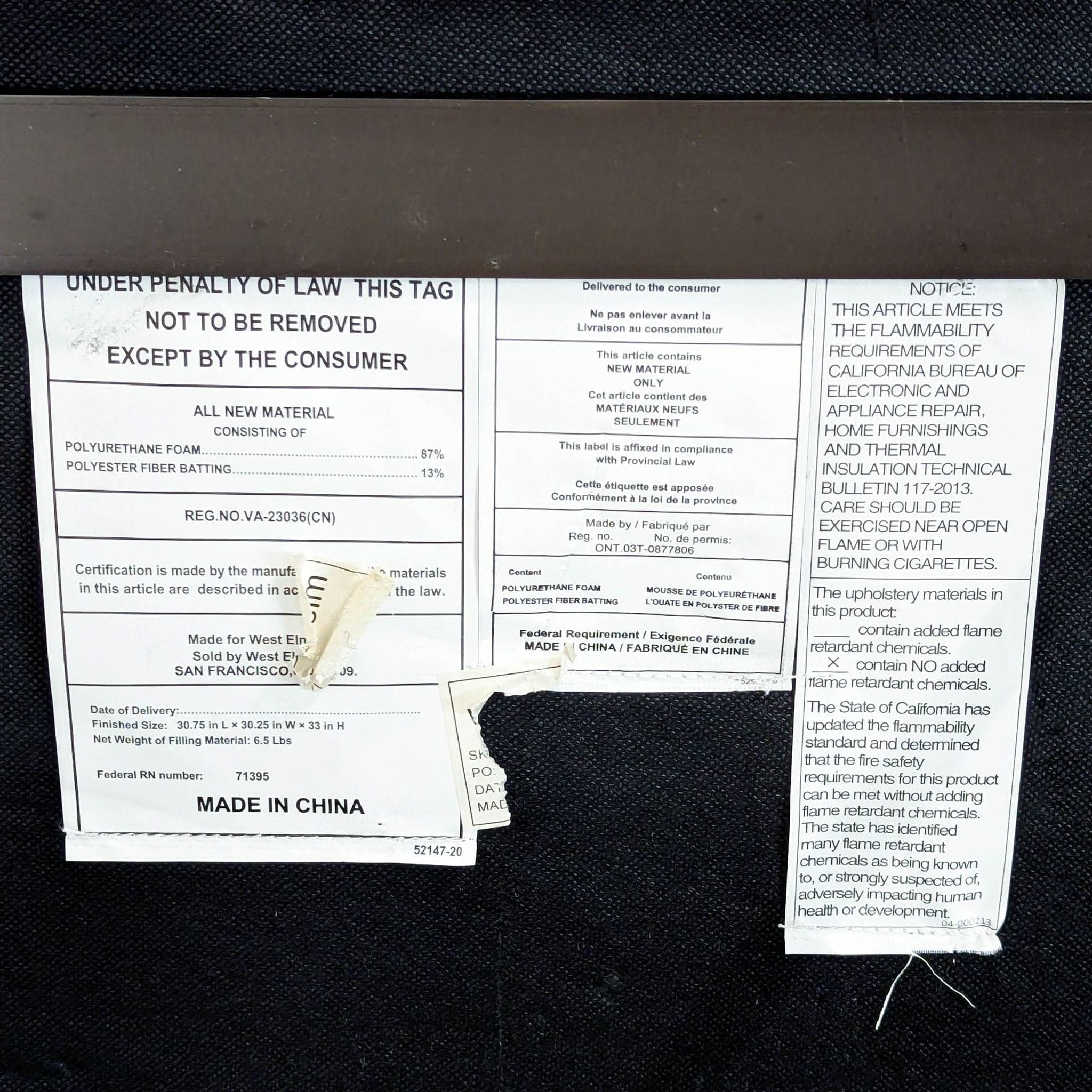 West Elm Lucas Modern Lounge Chair in Light Gray Upholstery - Thumbnail 9