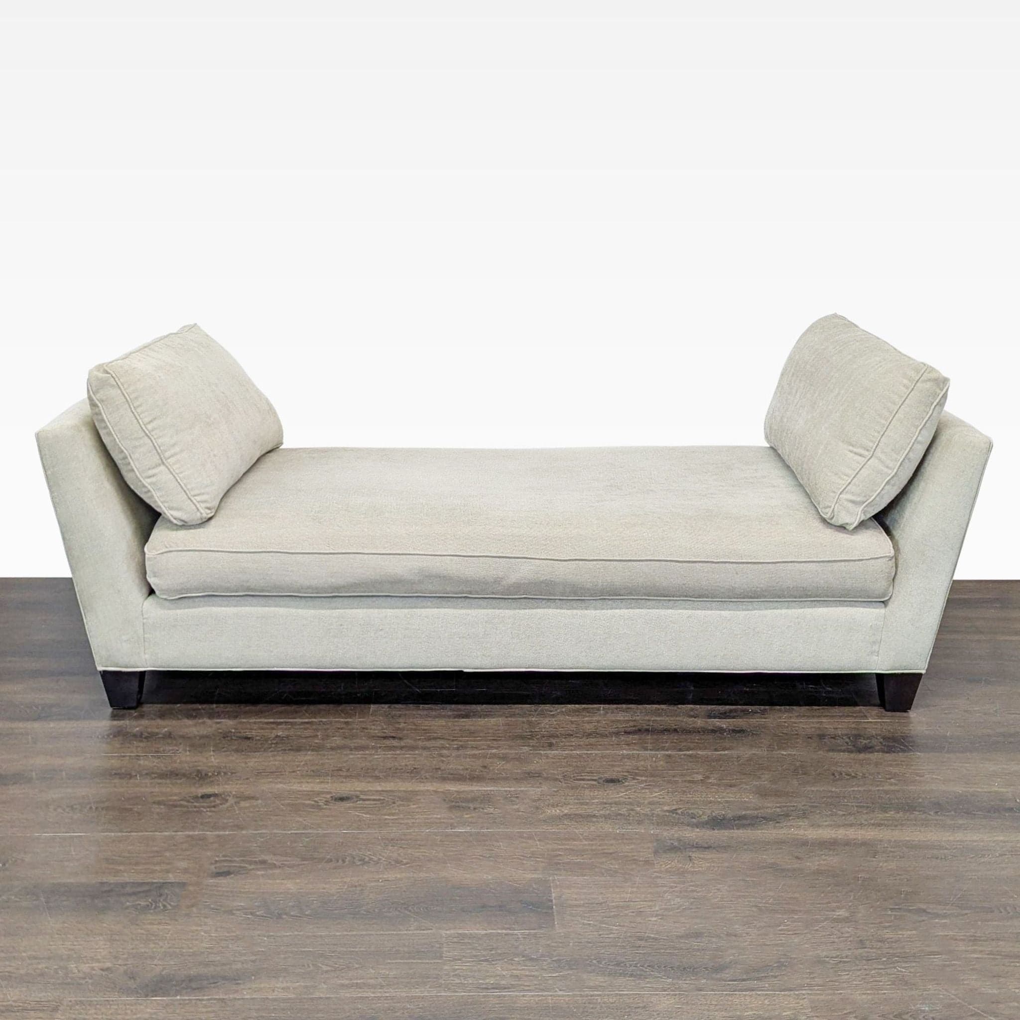 Crate & Barrel Marlow Modern Beige Chaise Lounge Sofa with Removable Cushions - Thumbnail 4