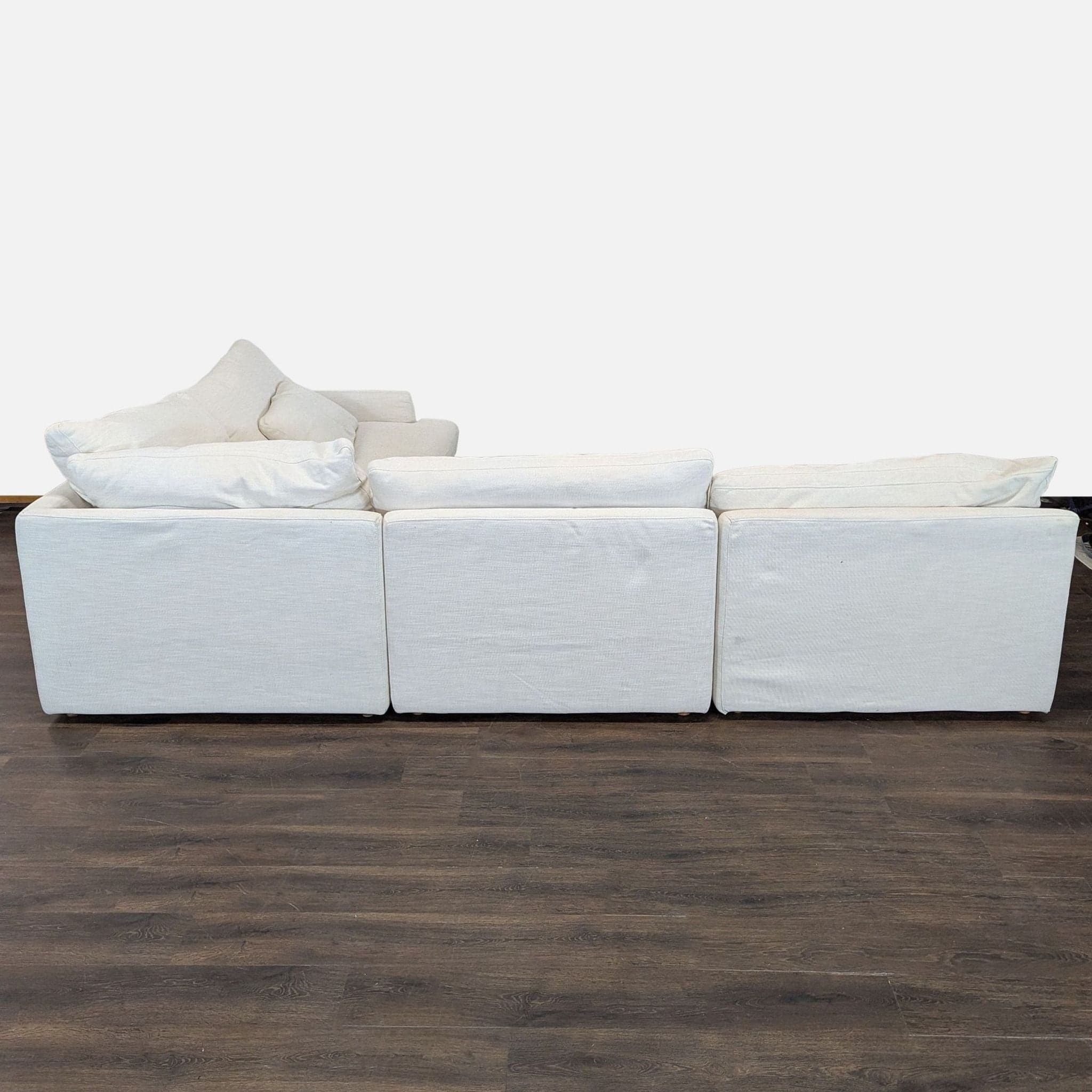 Restoration Hardware Cloud Sectional Sofa – Modern Cream Fabric, Spacious & Comfortable - Thumbnail 11
