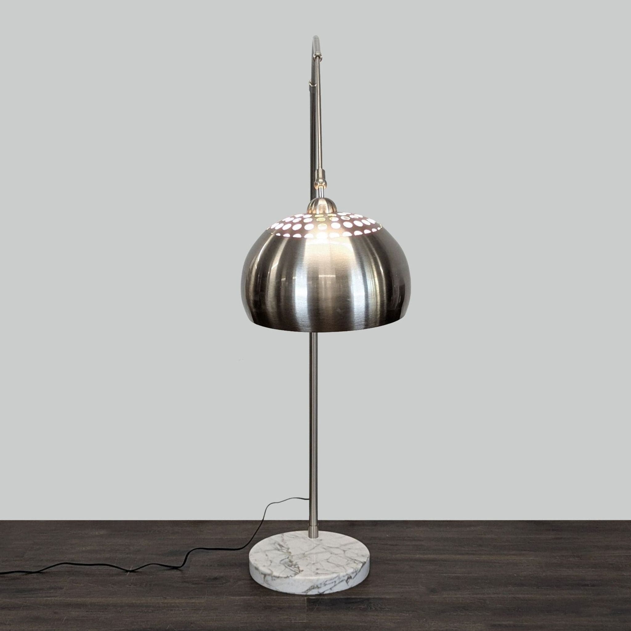 EQ3 Adjustable Arc Floor Lamp with Marble Base - Thumbnail 2
