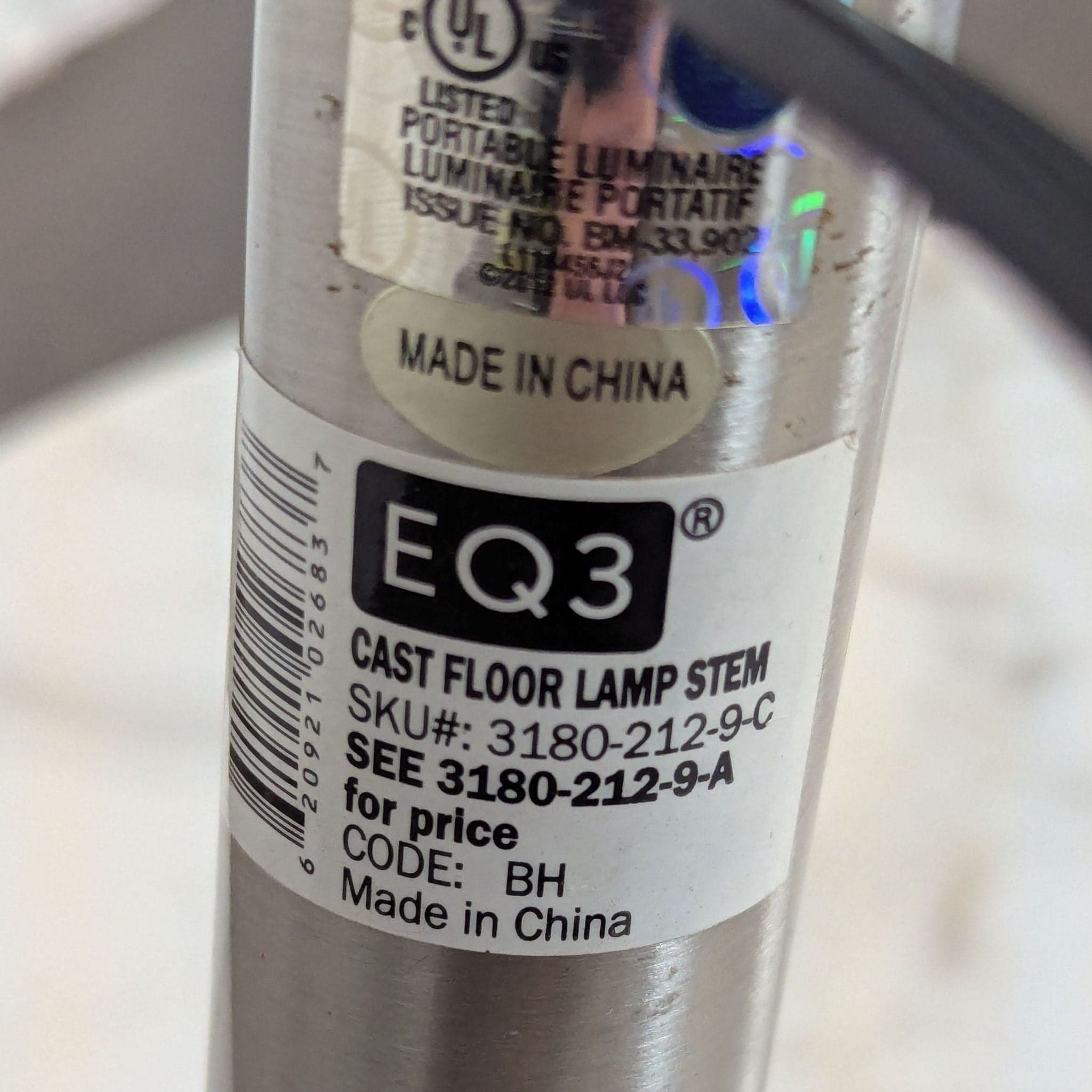 EQ3 Adjustable Arc Floor Lamp with Marble Base - Thumbnail 3