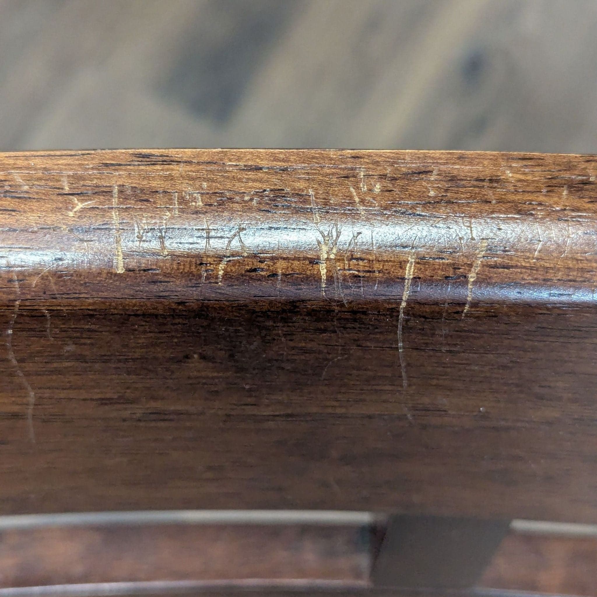 Dark Wood 5-Piece Round Extendable Dining Set with Upholstered Chairs - Thumbnail 3