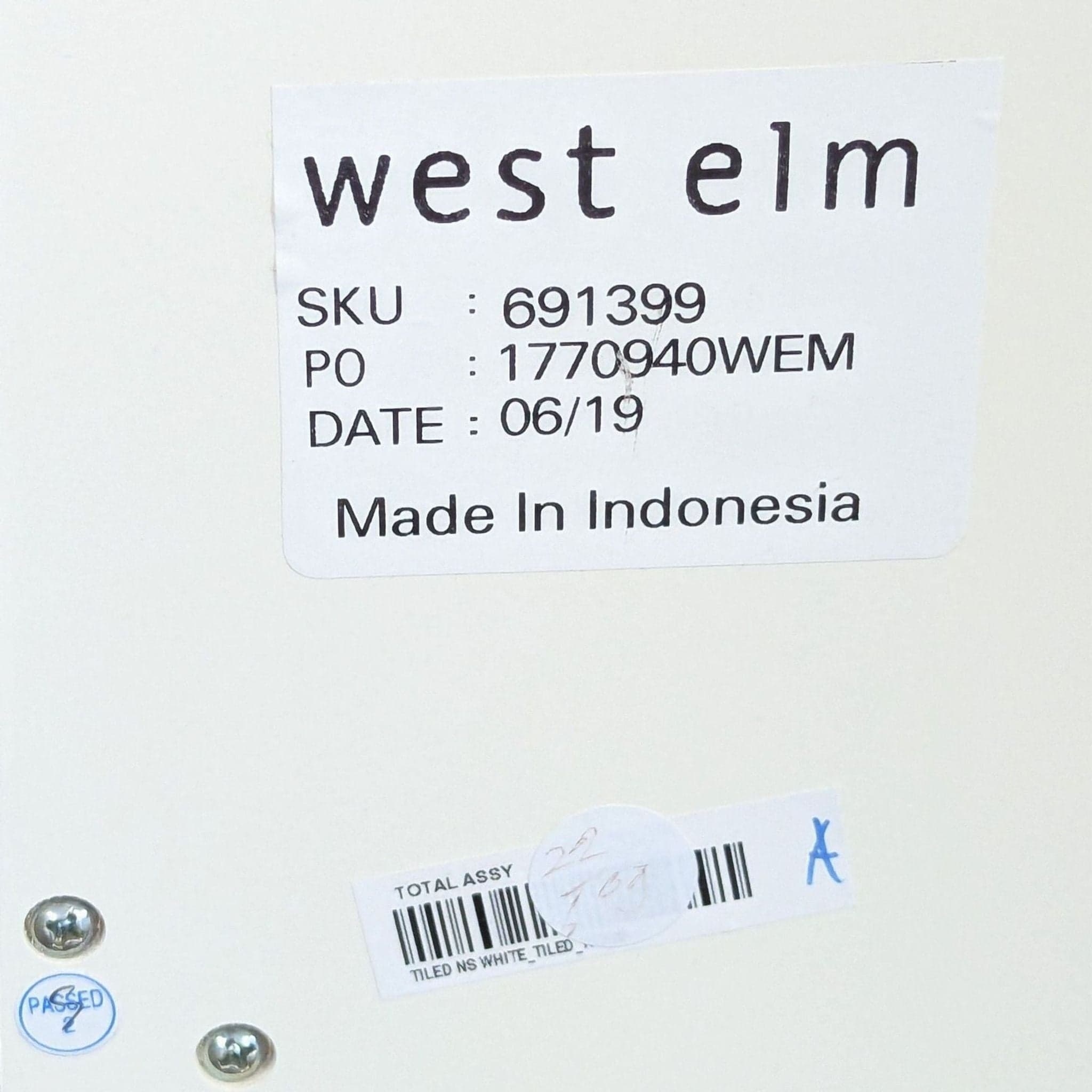 West Elm Wood Tiled Nightstand - Thumbnail 6