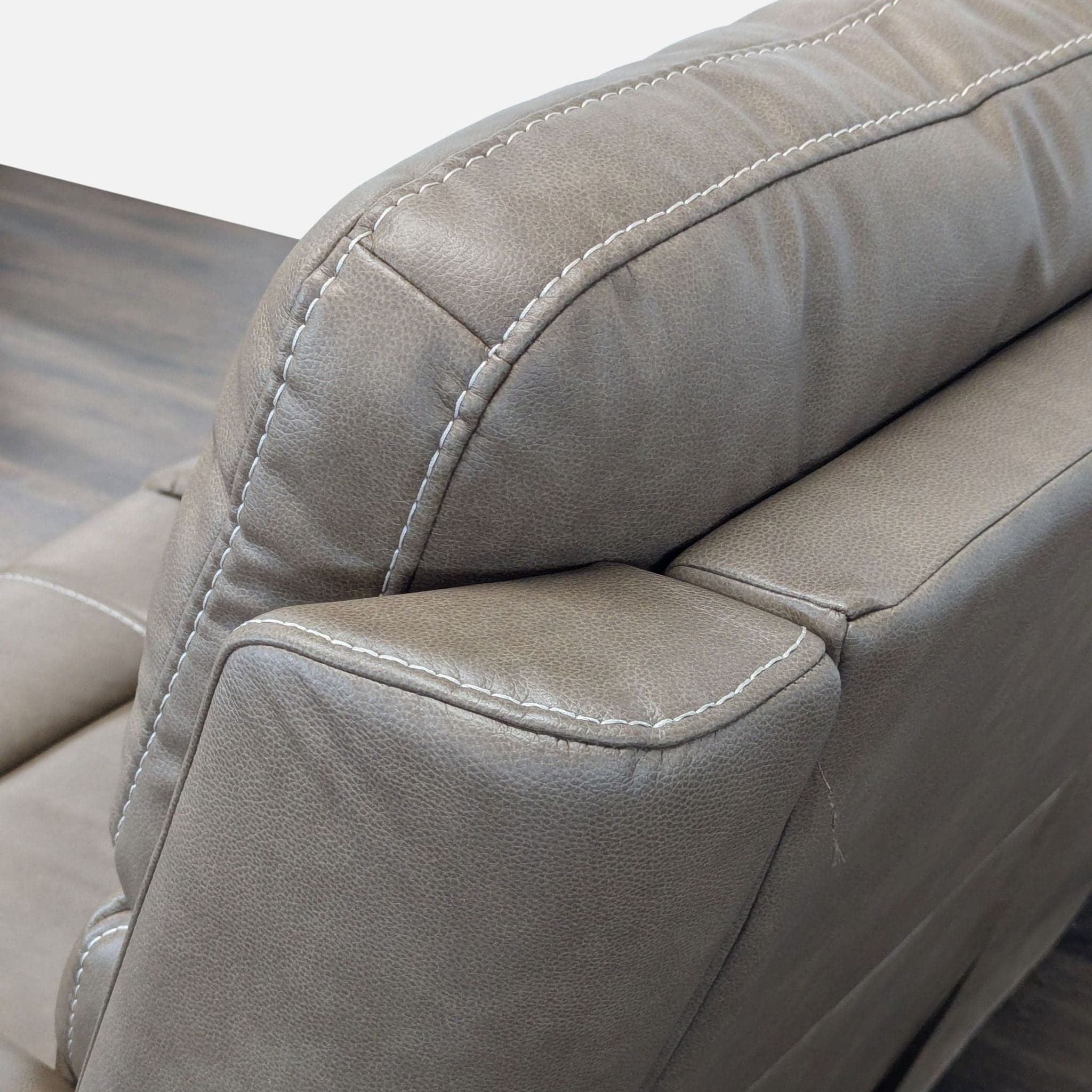 Flexsteel Carter 3-Seat Power Reclining Sofa - Brown Leather, Modern Comfort - Thumbnail 7