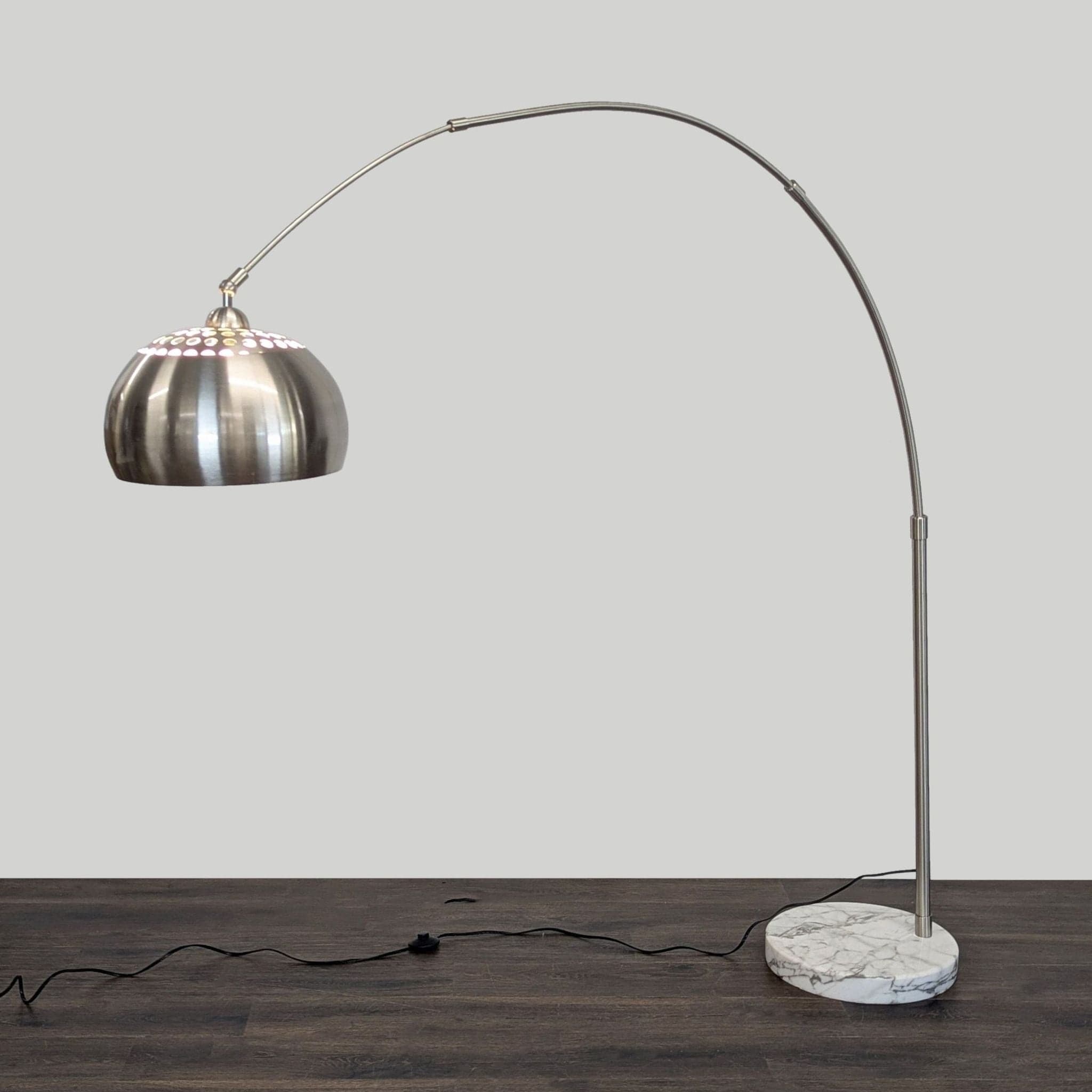 EQ3 Adjustable Arc Floor Lamp with Marble Base - Thumbnail 5