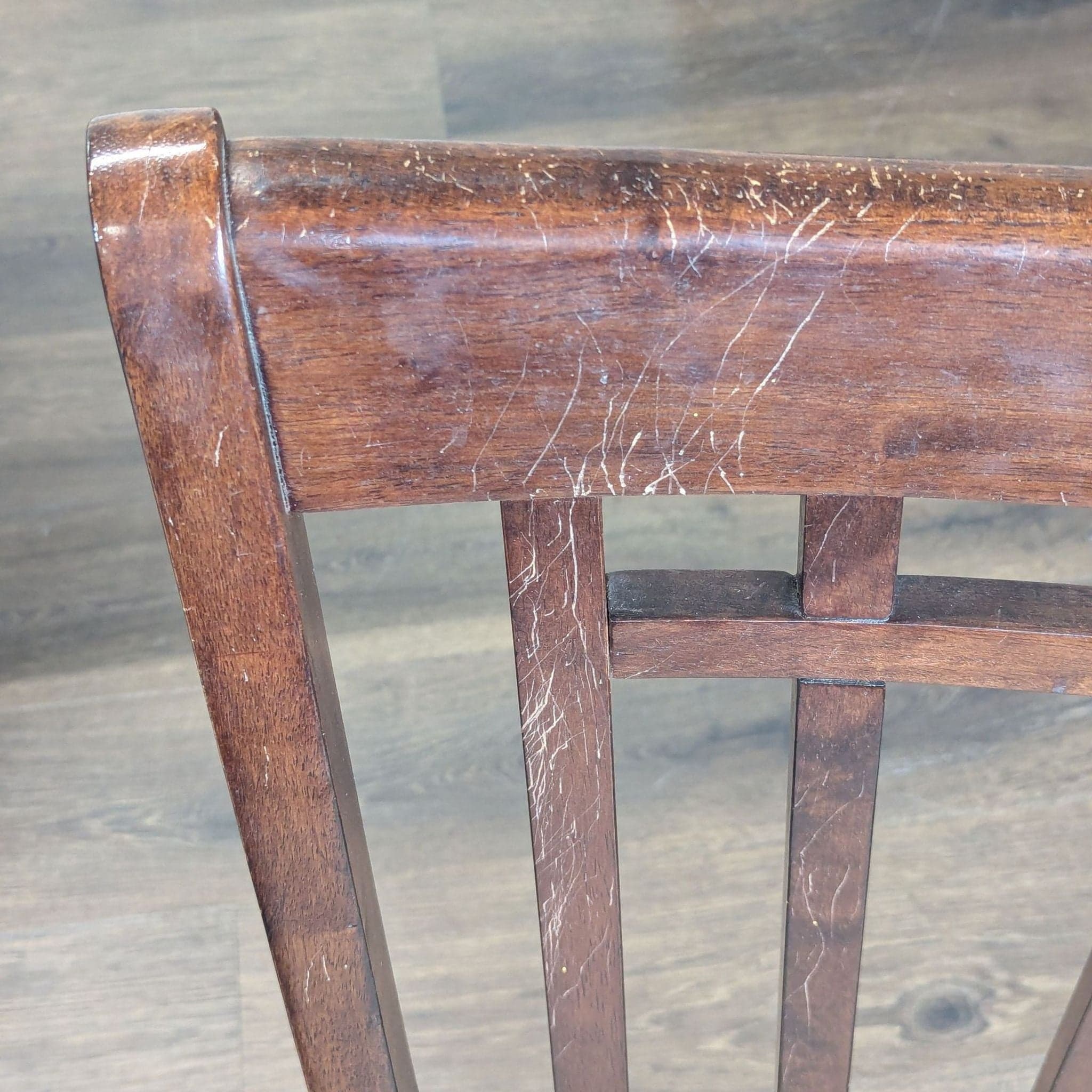 Dark Wood 5-Piece Round Extendable Dining Set with Upholstered Chairs - Thumbnail 7