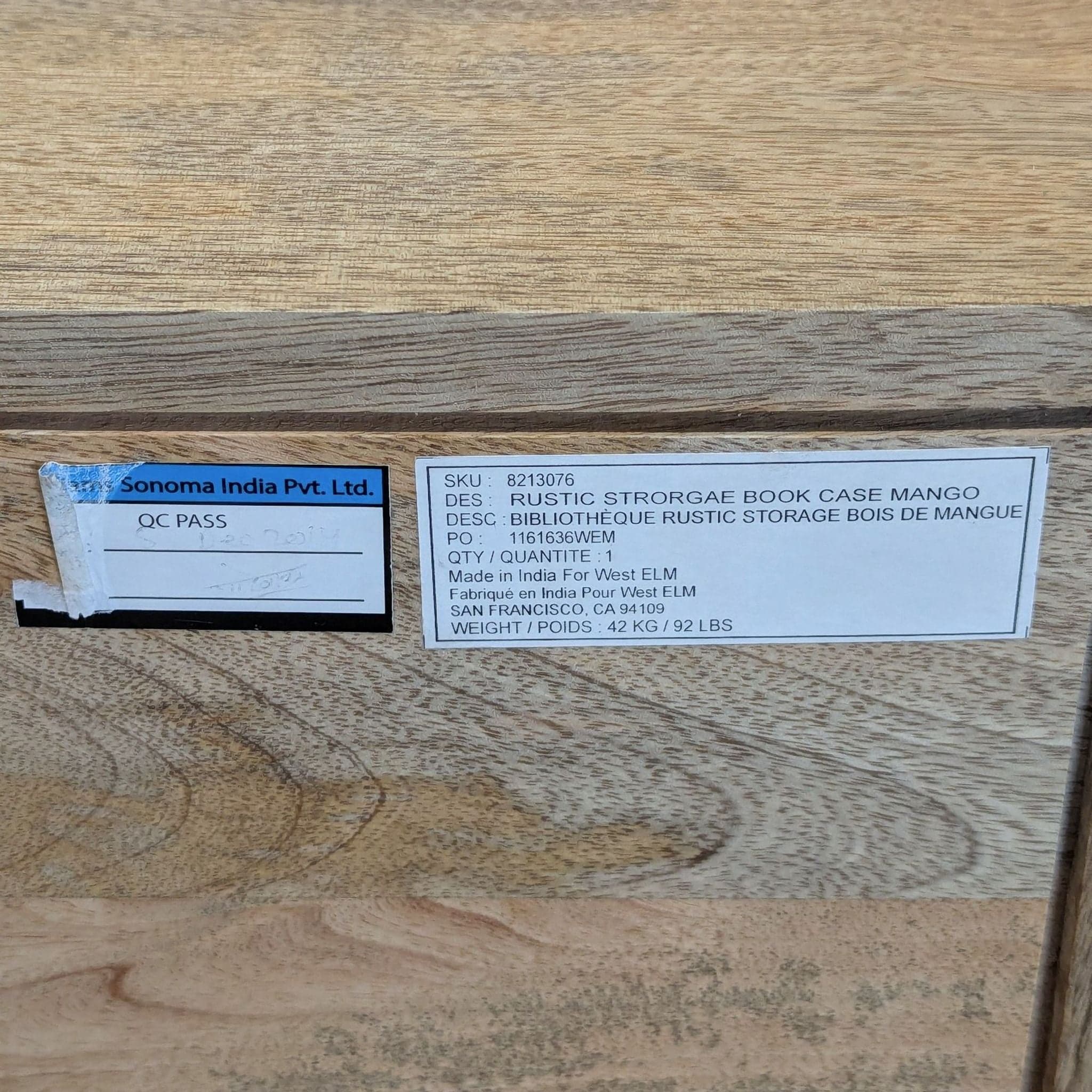 West Elm L-Shaped Desk with Drawers and Open Shelves - Natural Wood Finish - Thumbnail 5