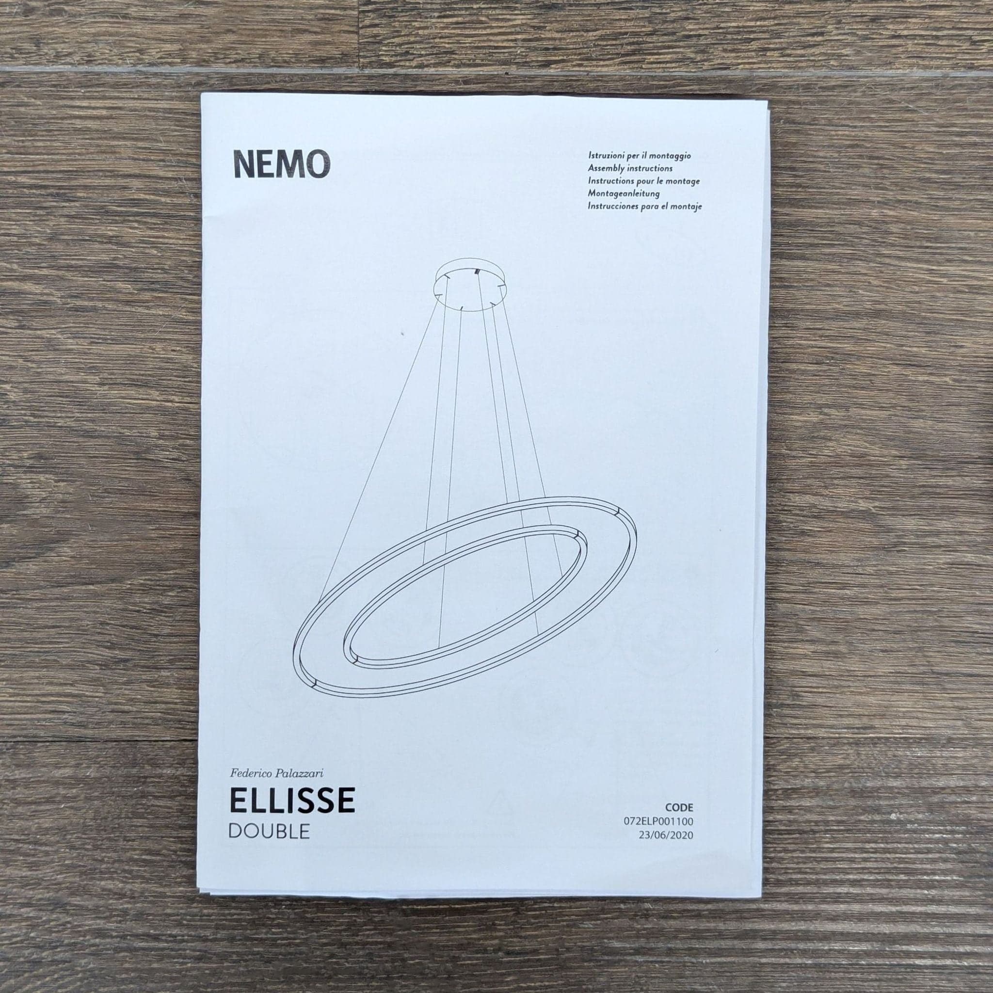 Nemo Lighting Ellisse Double Modern Suspension Light Fixture - Image 1