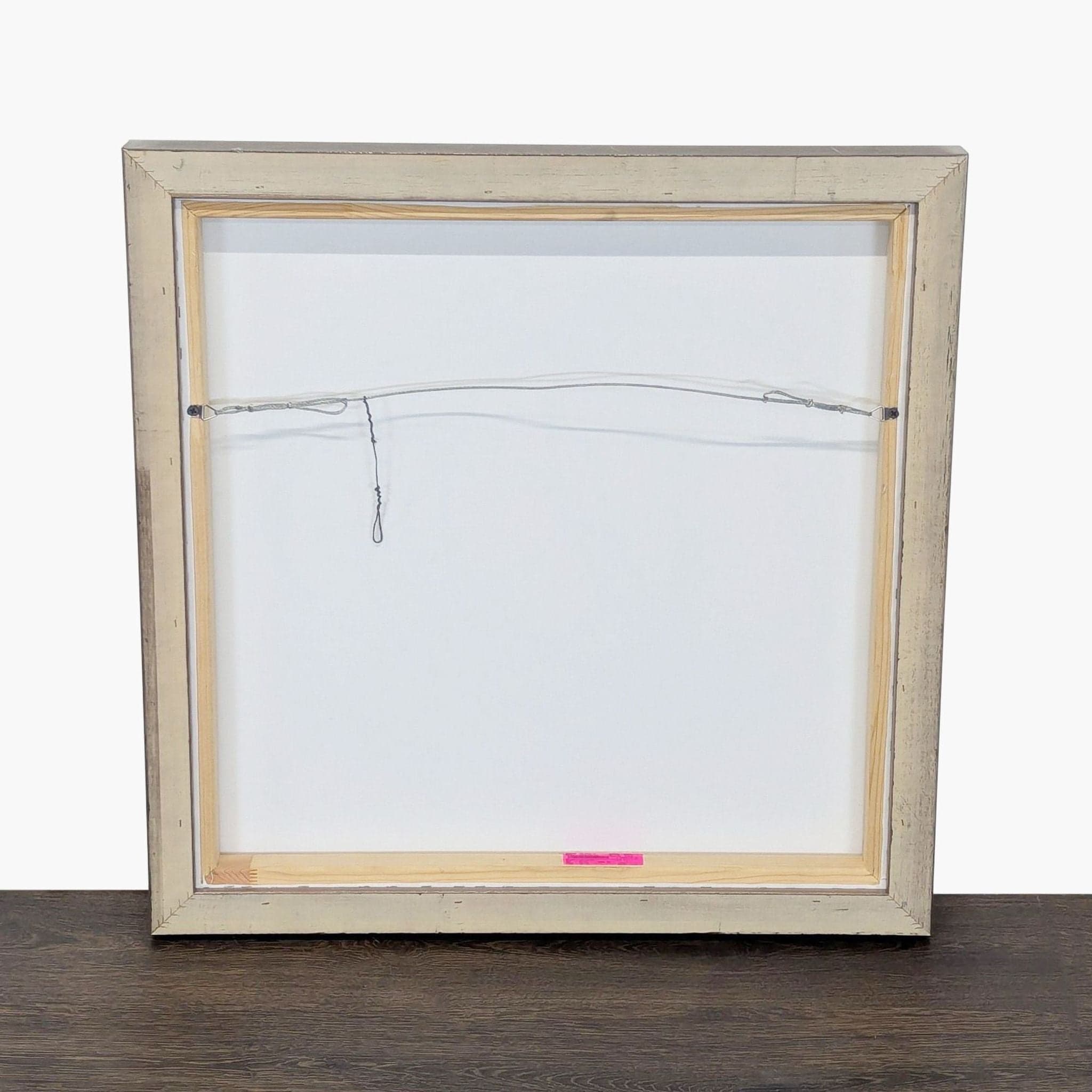 Modern Abstract Black and White Swirl Framed Painting - Thumbnail 5