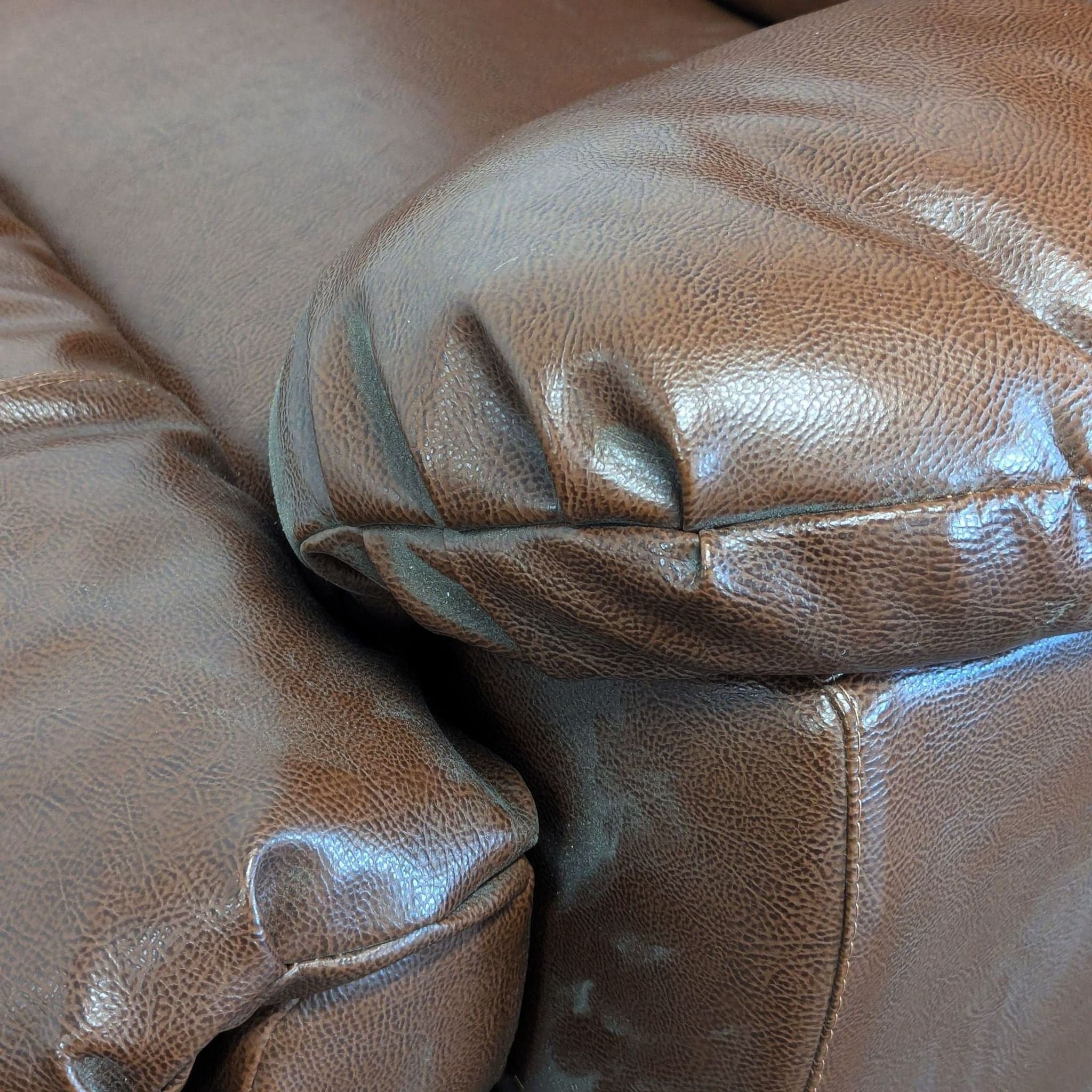 Brown Leather Recliner Lounge Chair – Plush and Comfortable - Thumbnail 6