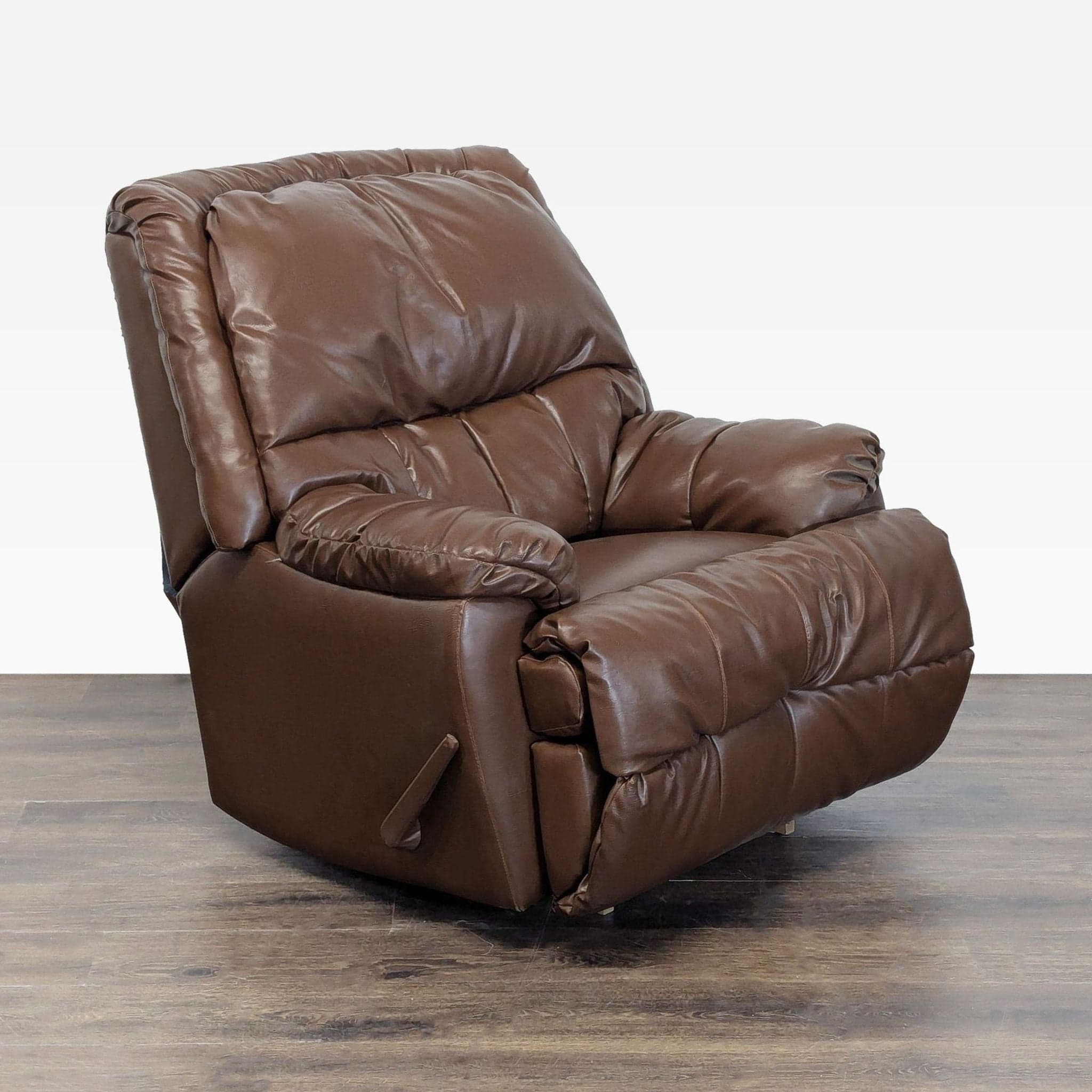 Brown Leather Recliner Lounge Chair – Plush and Comfortable - Thumbnail 7