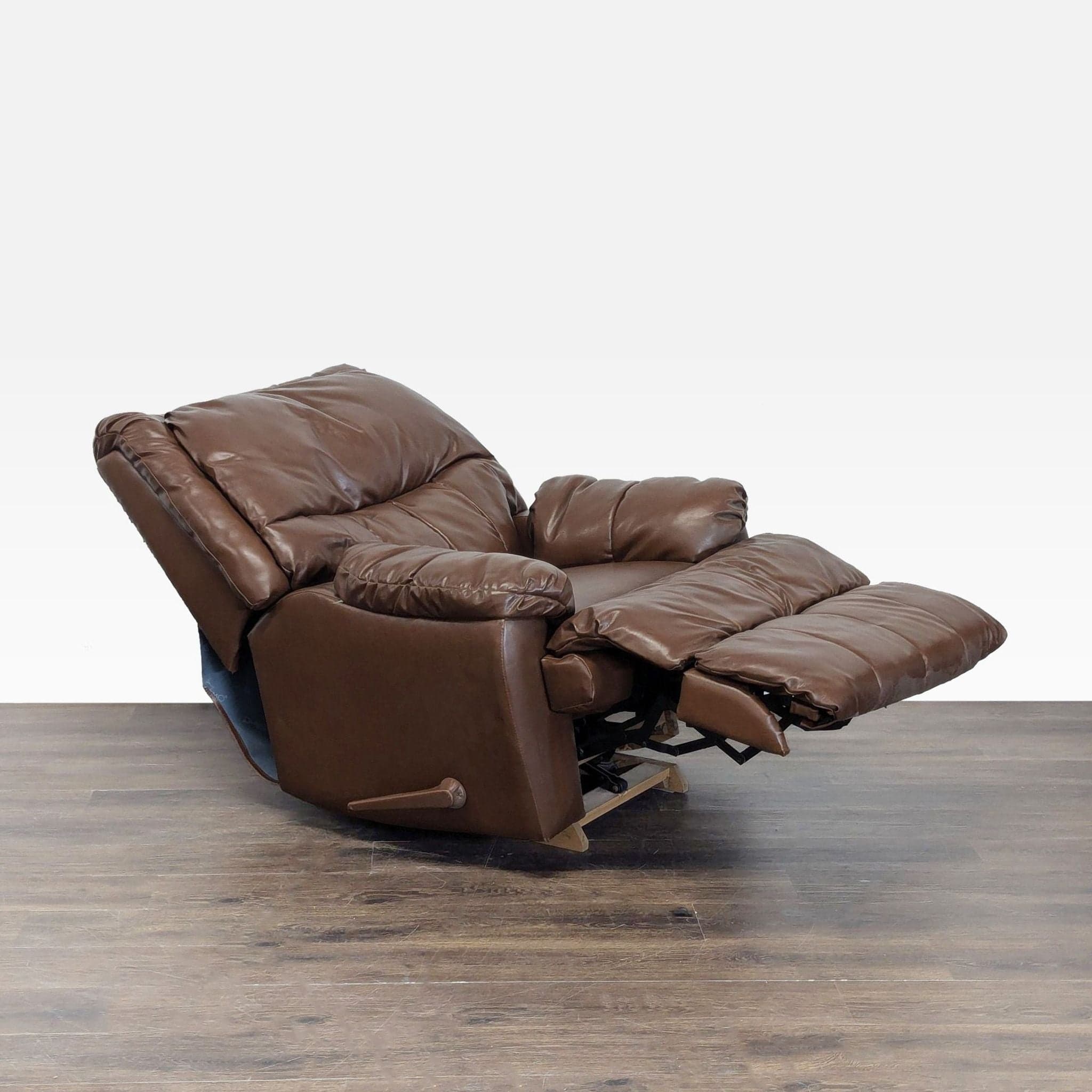 Brown Leather Recliner Lounge Chair – Plush and Comfortable - Thumbnail 2