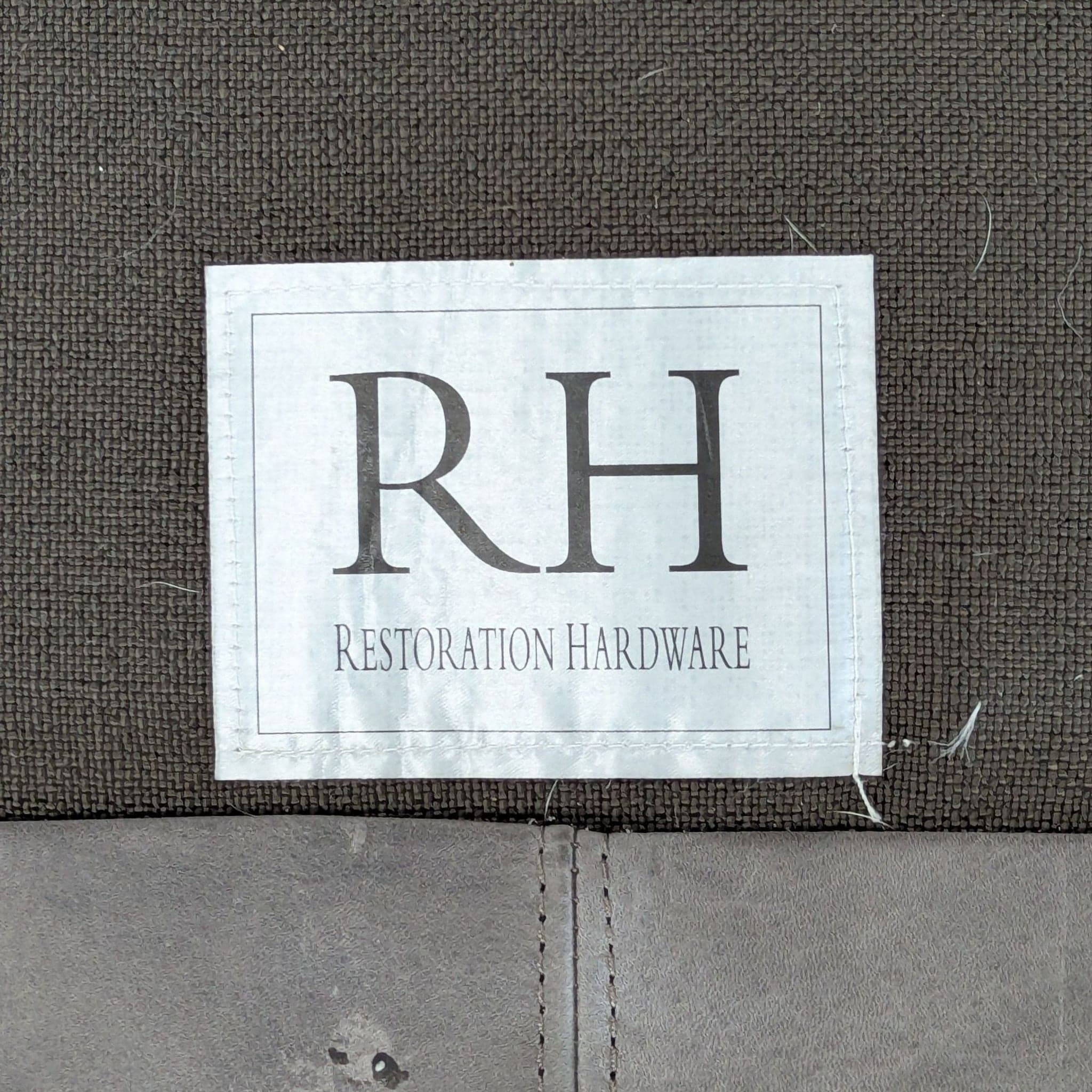 Restoration Hardware Maxwell 3-Seat Modern Gray Leather Sofa - Thumbnail 8