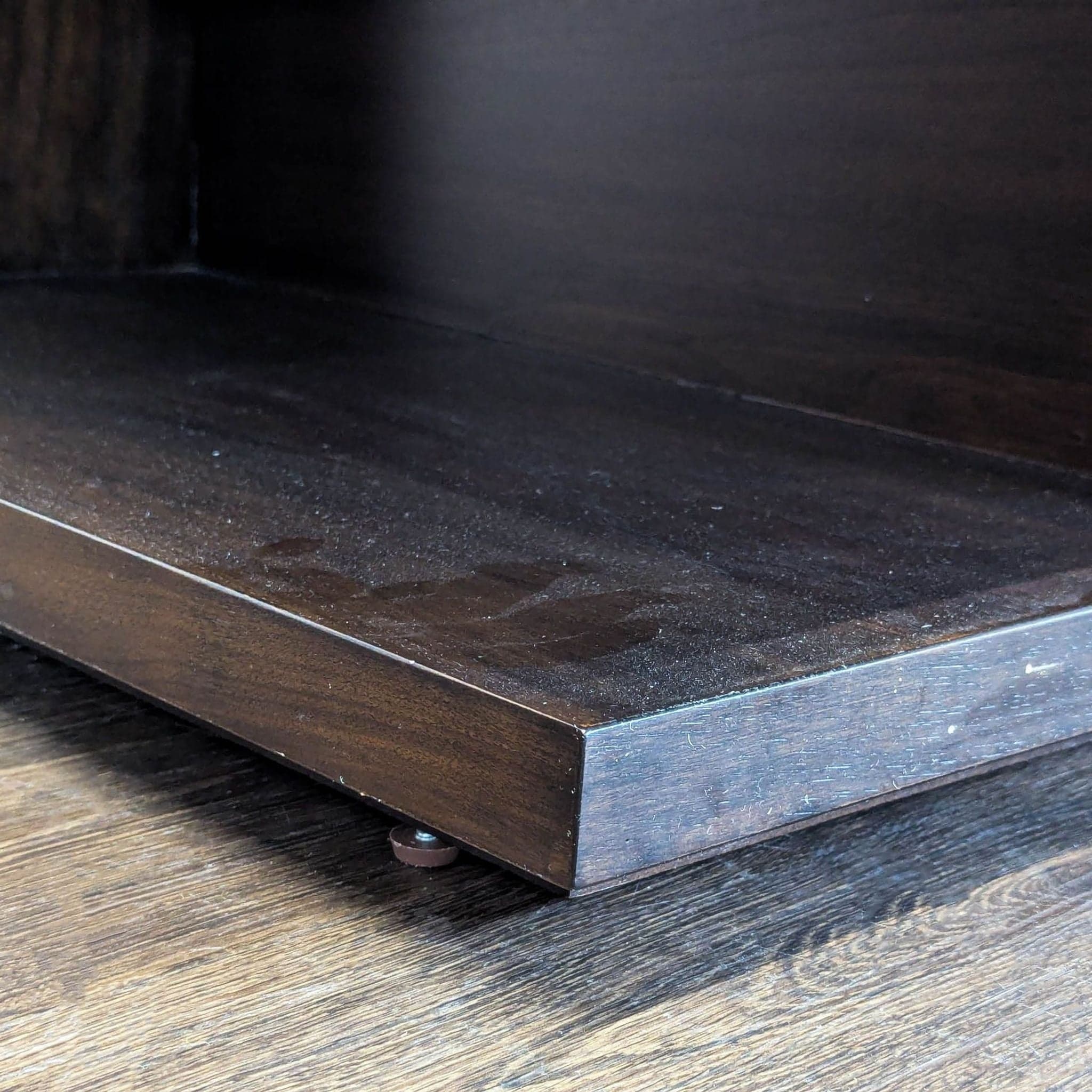 Modern Dark Wood 3-Tier Bookshelf with Open Shelves - Thumbnail 6