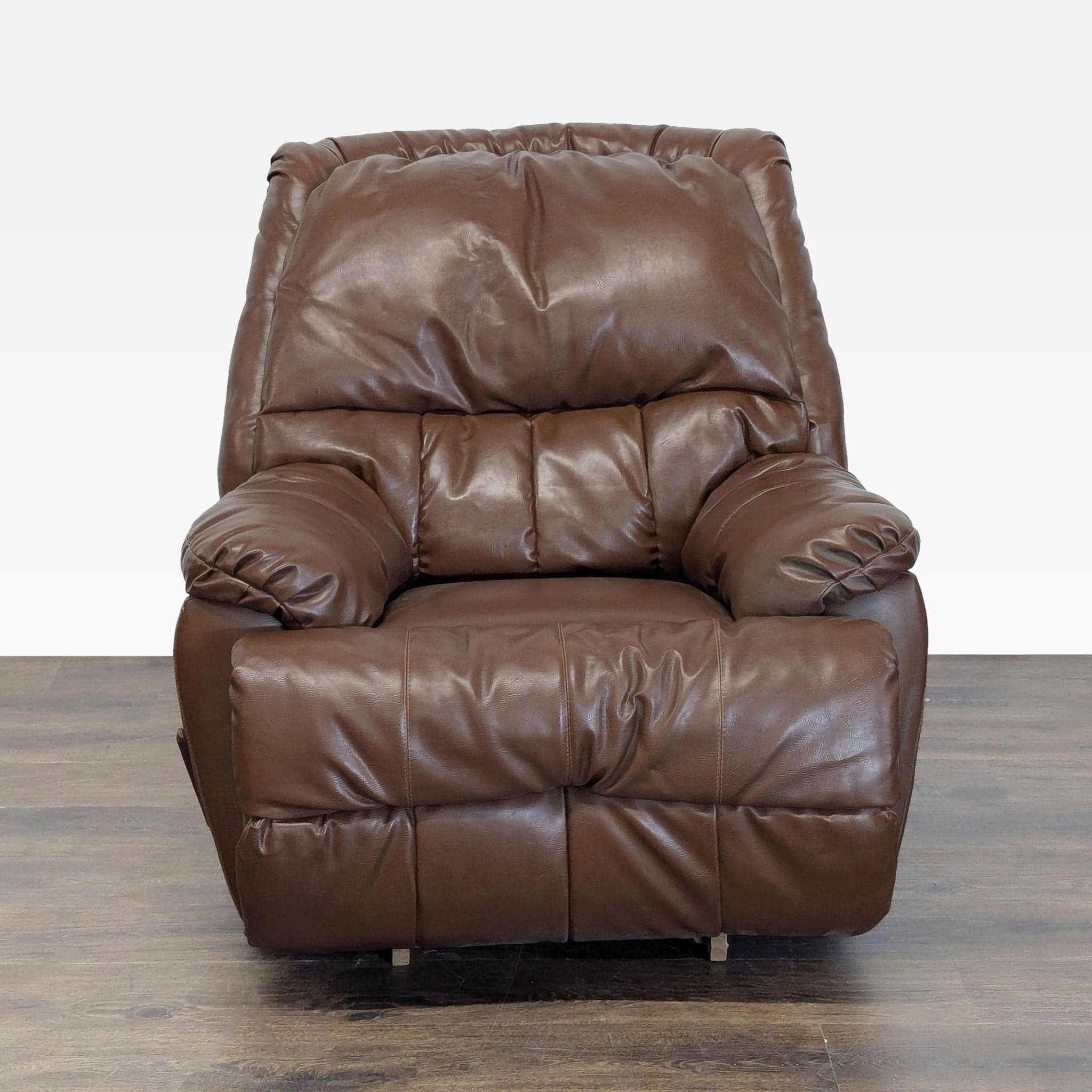 Brown Leather Recliner Lounge Chair – Plush and Comfortable - Image 1