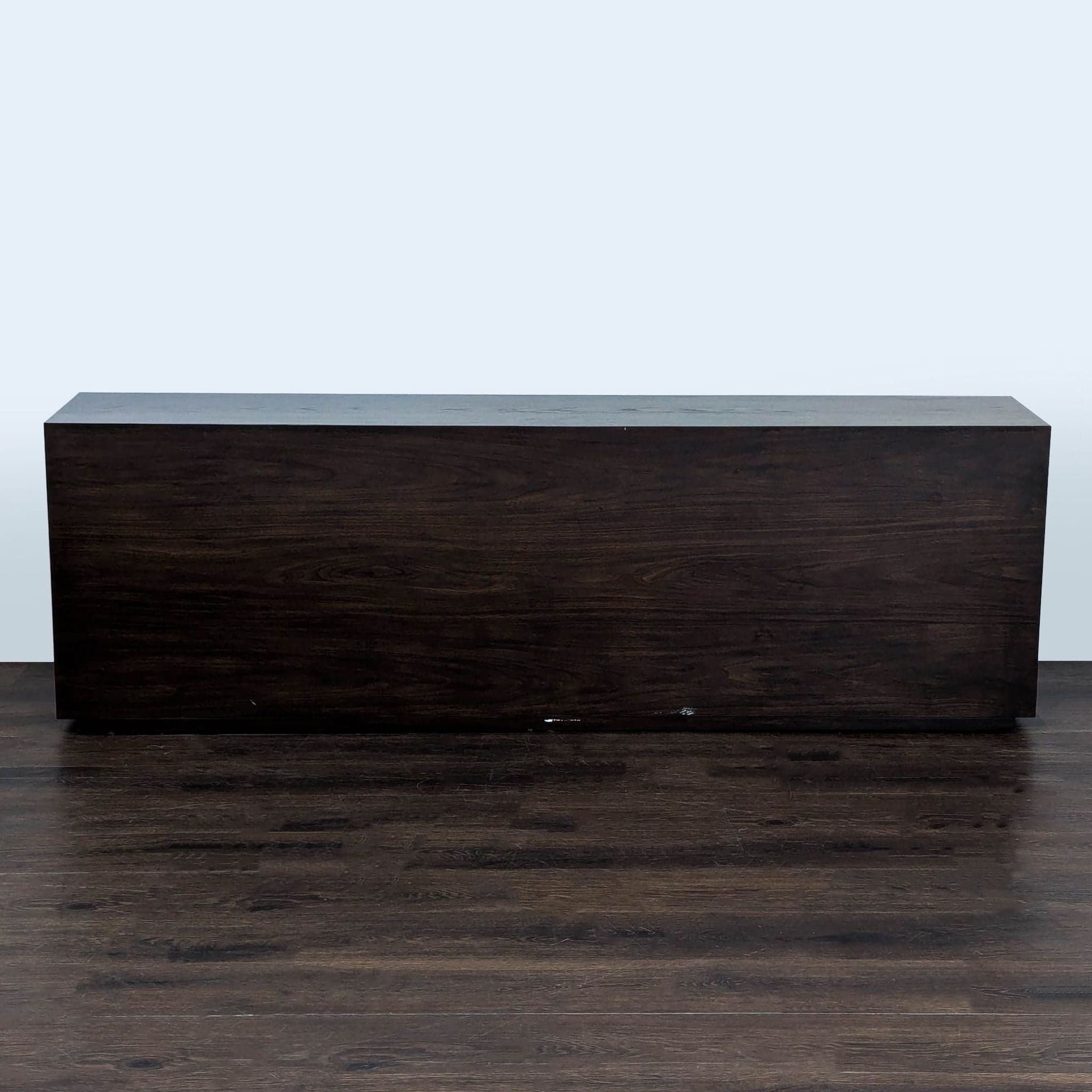 Modern Dark Wood 3-Tier Bookshelf with Open Shelves - Thumbnail 4