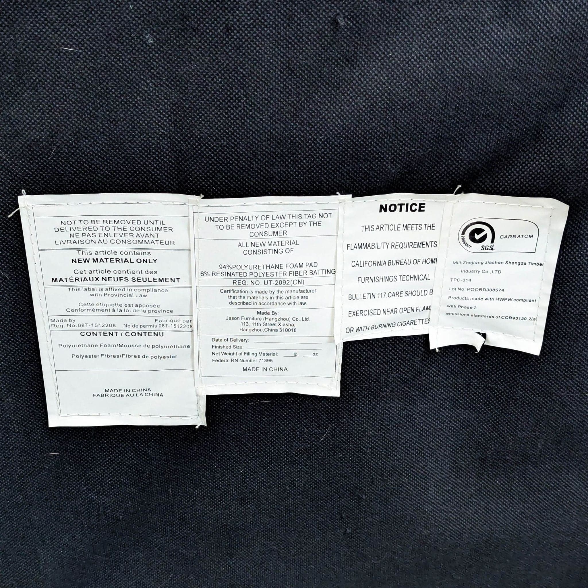 Jason Furniture Modern Gray Fabric Loveseat with Wooden Legs - Thumbnail 8