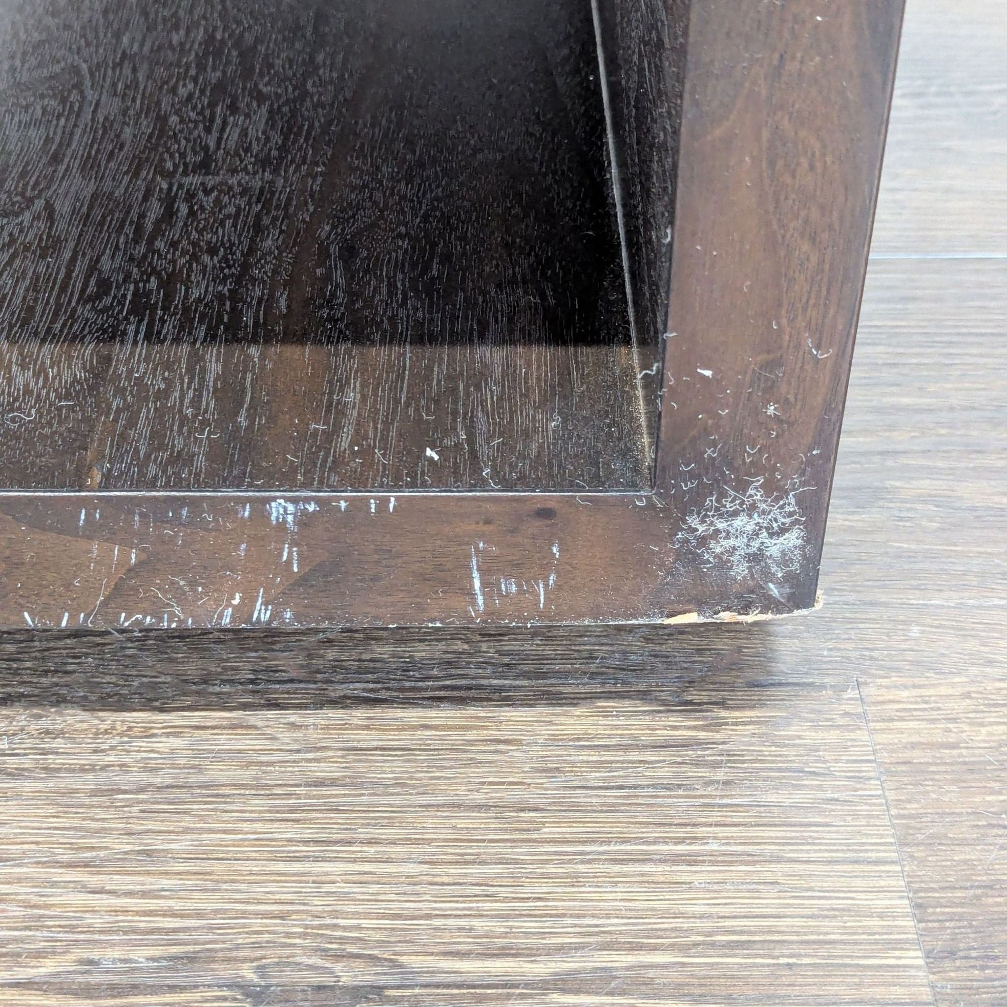 Modern Dark Wood Three-Tier Bookshelf - Thumbnail 5