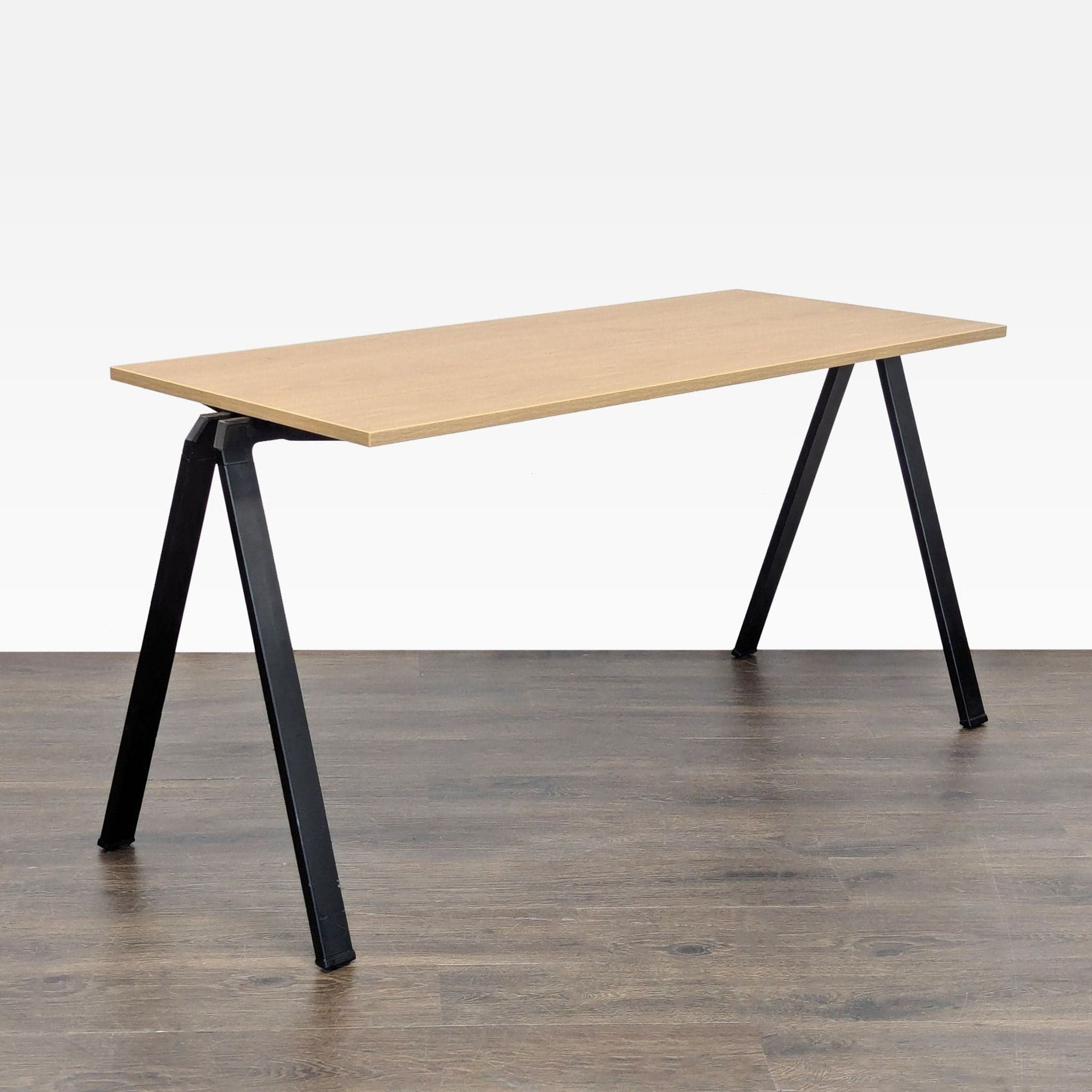 Bernhardt Yuno Modern Minimalist Wood Laminate and Metal Desk - Image 1