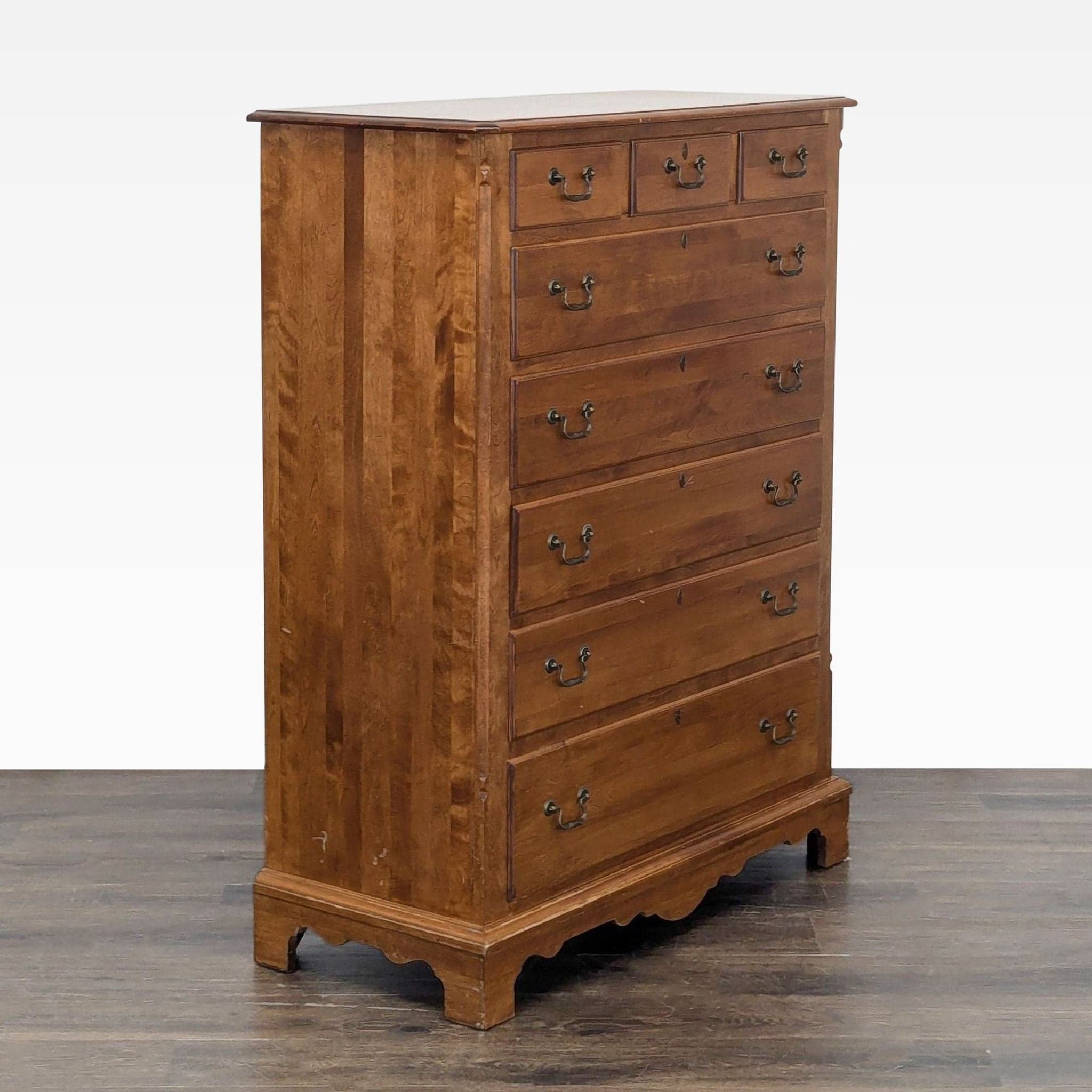 Nichols & Stone Solid Wood 8-Drawer Dresser – Classic Chestnut Finish - Thumbnail 3
