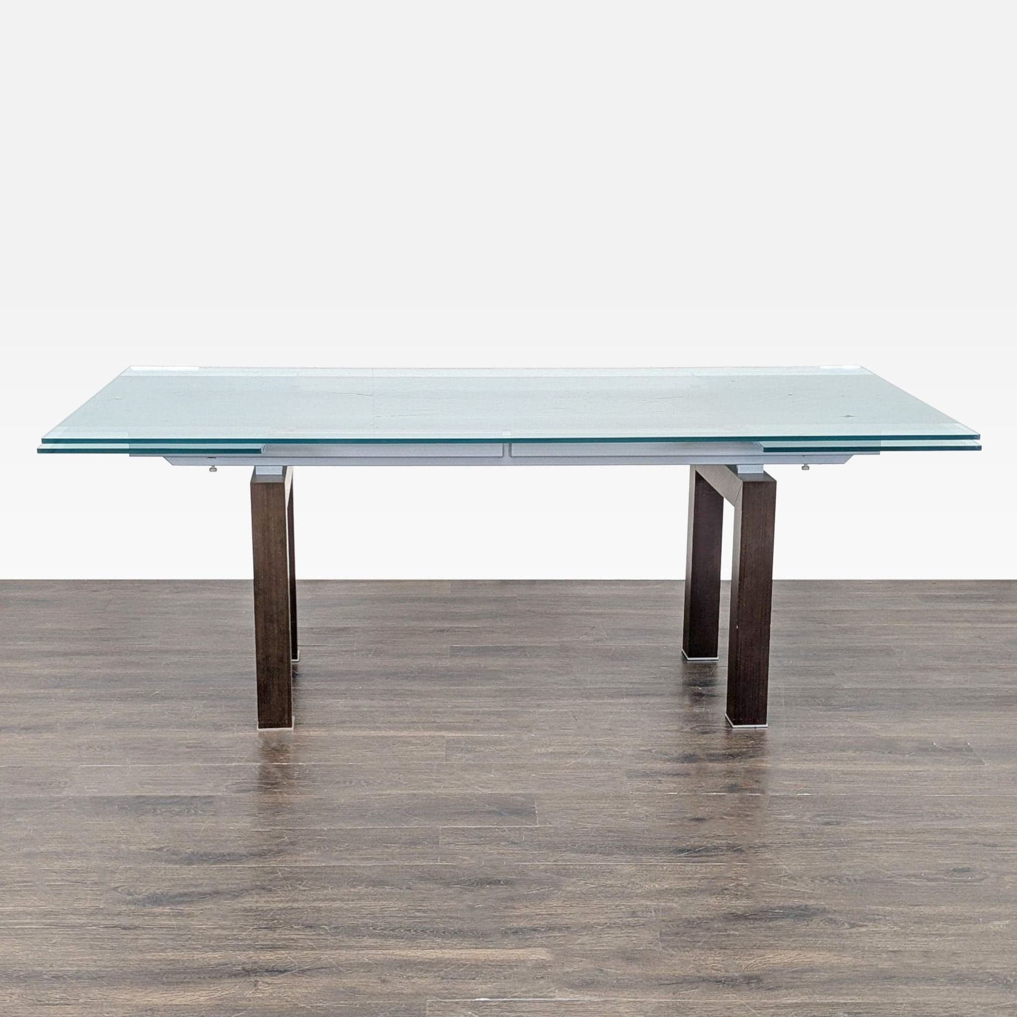 Glass Top Expandable Dining Table - Image 1