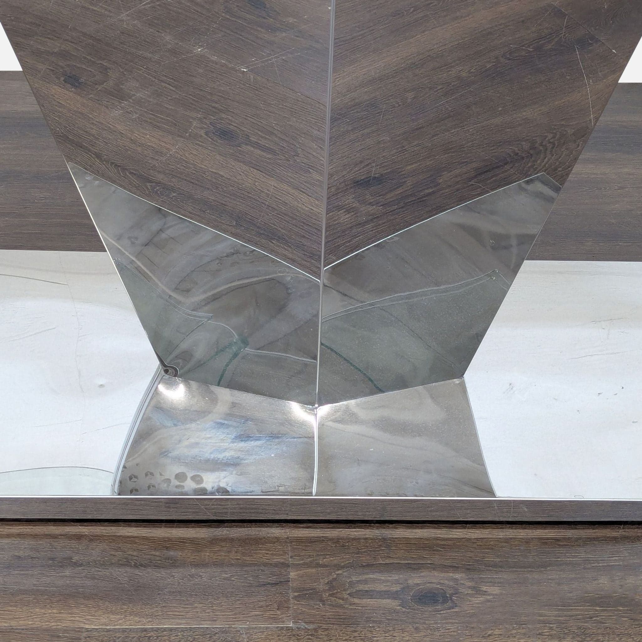 Glass and Metal Expandable Dining Table - Thumbnail 4