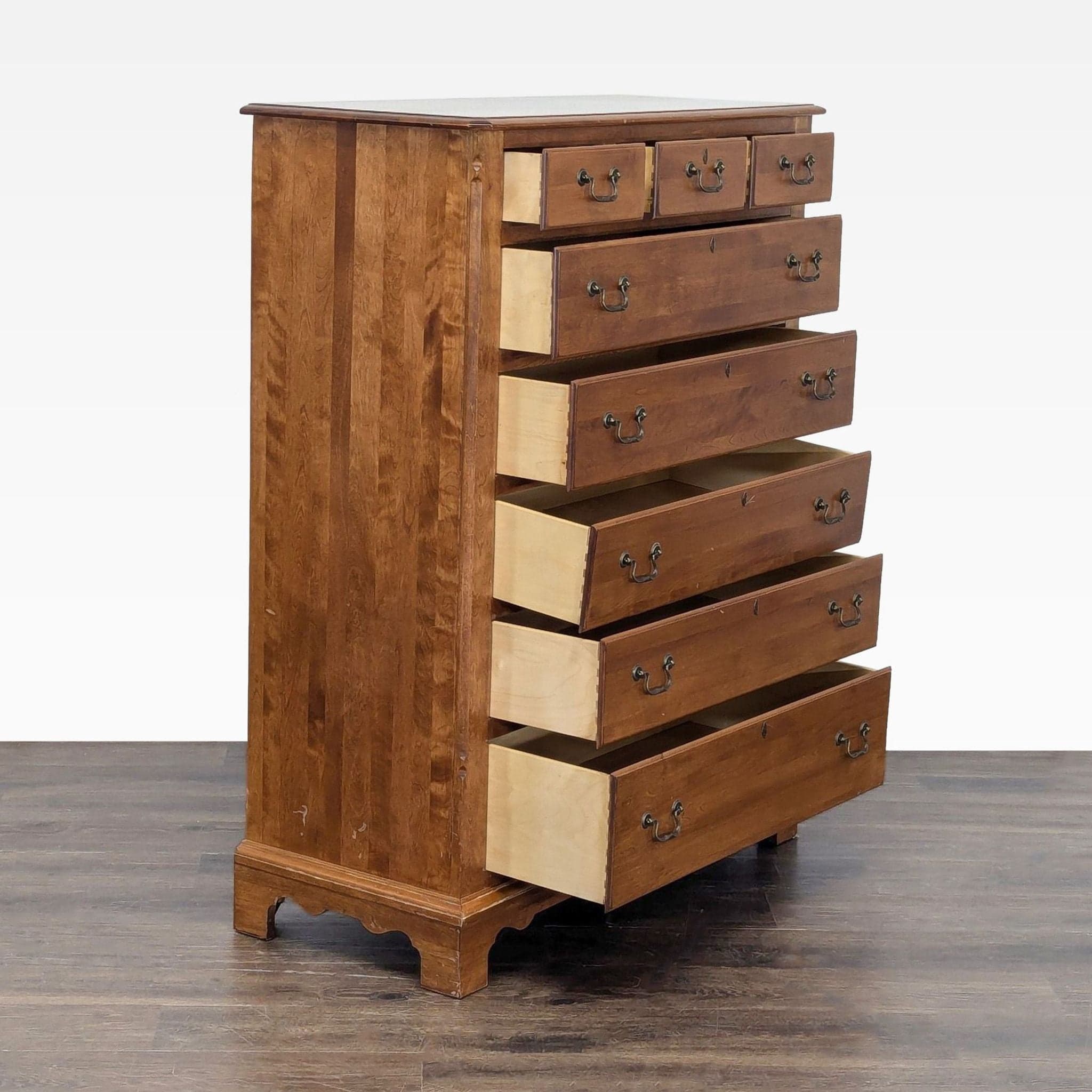 Nichols & Stone Solid Wood 8-Drawer Dresser – Classic Chestnut Finish - Thumbnail 2