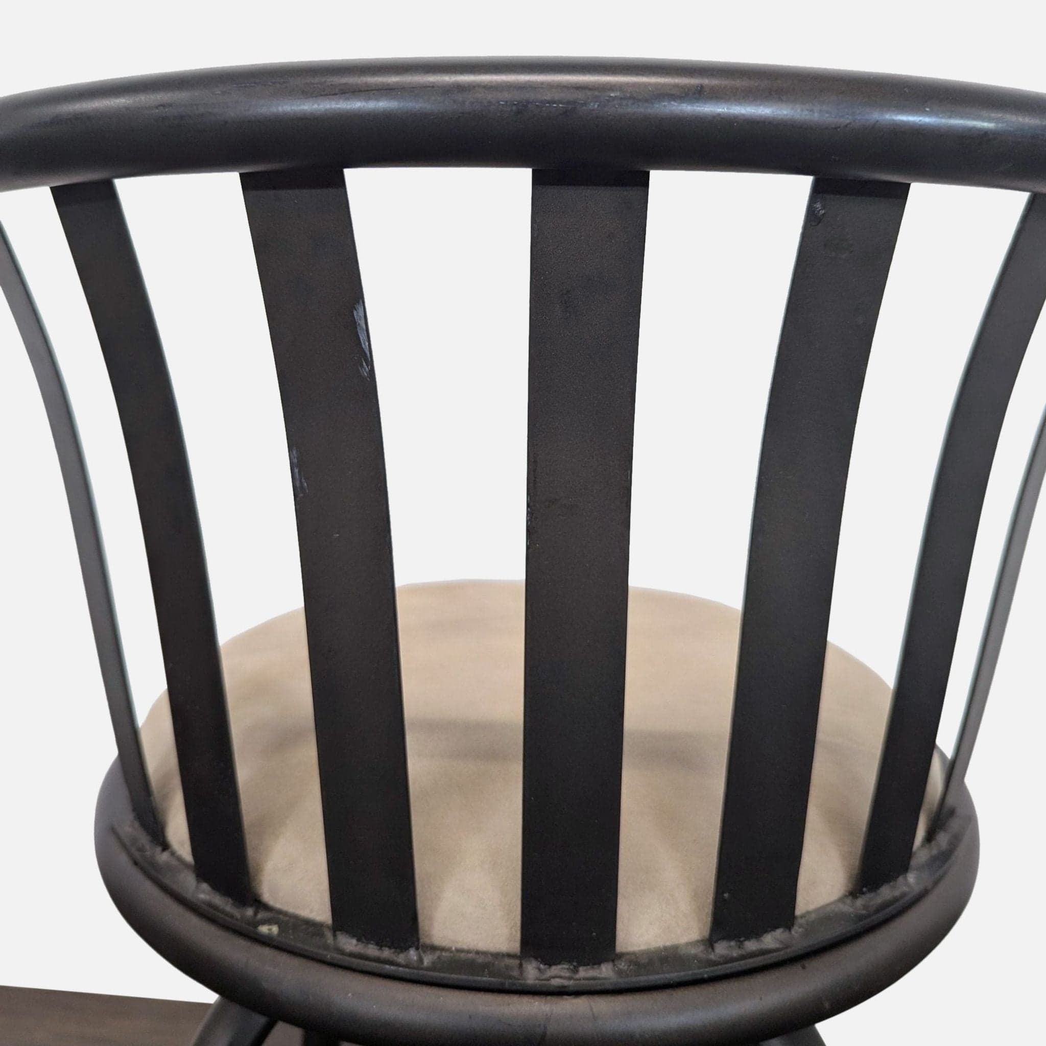 Metal Frame Swivel Counter Stool with Upholstered Seat - Thumbnail 3