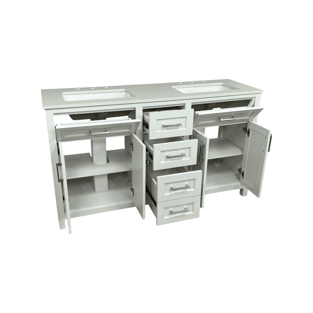 Latitude Run Chenoweth Bathroom Vanity With 2 Sinks, 2 Storage Cabinets, And 6 Drawers - Thumbnail 16