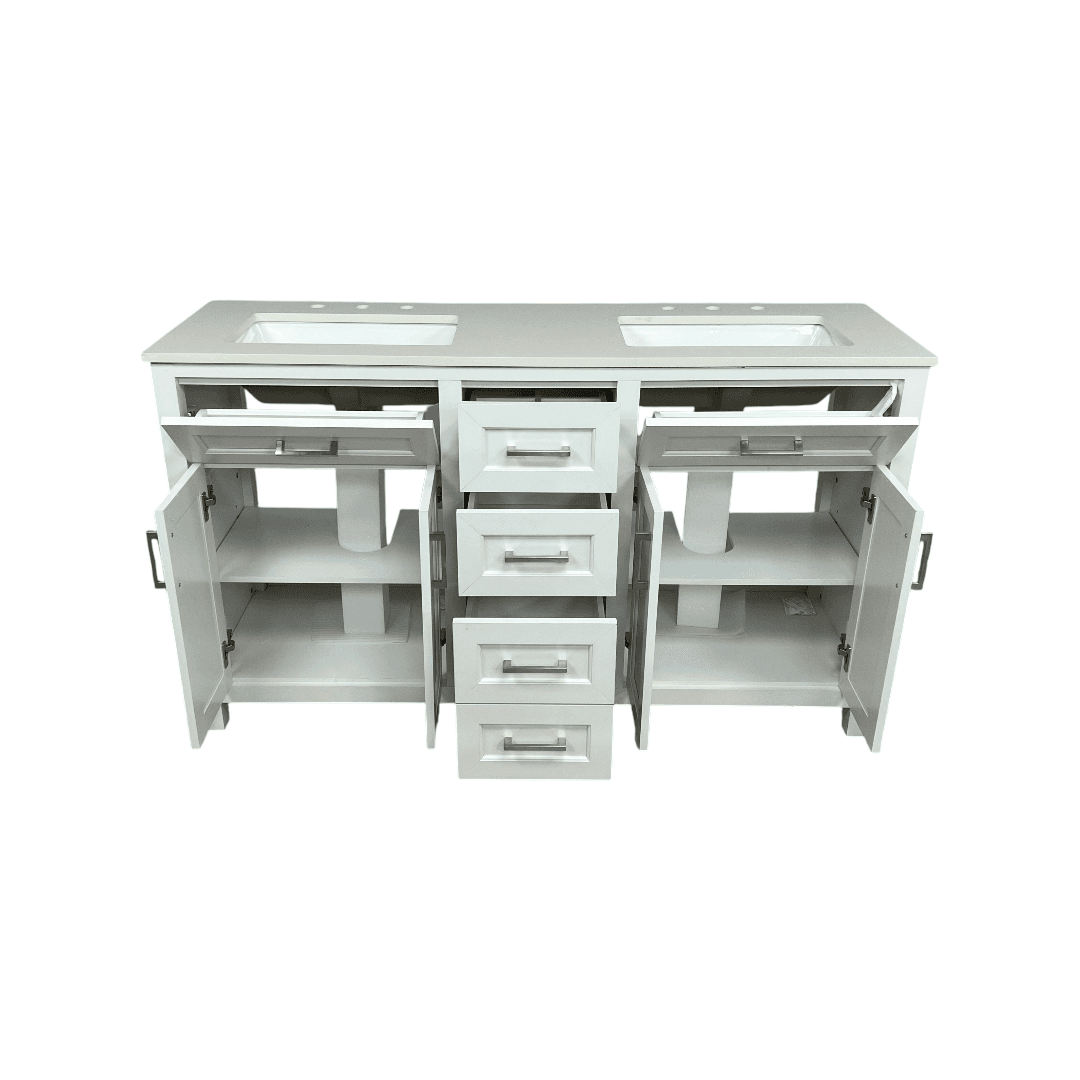 Latitude Run Chenoweth Bathroom Vanity With 2 Sinks, 2 Storage Cabinets, And 6 Drawers - Thumbnail 17