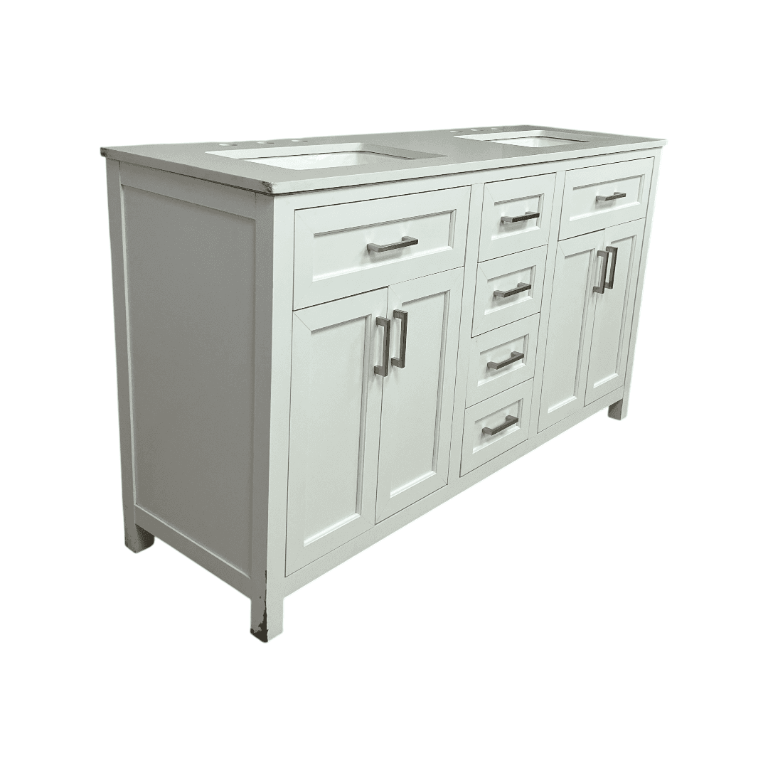 Latitude Run Chenoweth Bathroom Vanity With 2 Sinks, 2 Storage Cabinets, And 6 Drawers - Thumbnail 8