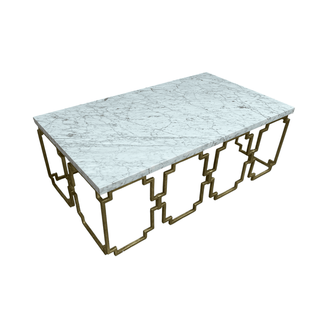 Hooker Furniture Evermore Marble Top Urban Glam Geometric Cocktail Coffee Table - Thumbnail 3