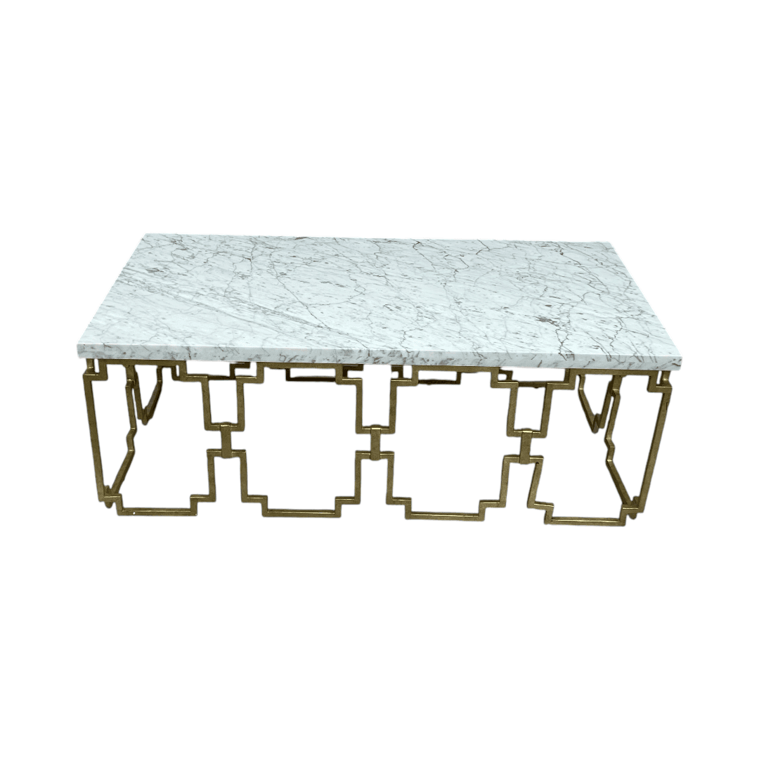 Hooker Furniture Evermore Marble Top Urban Glam Geometric Cocktail Coffee Table - Thumbnail 2