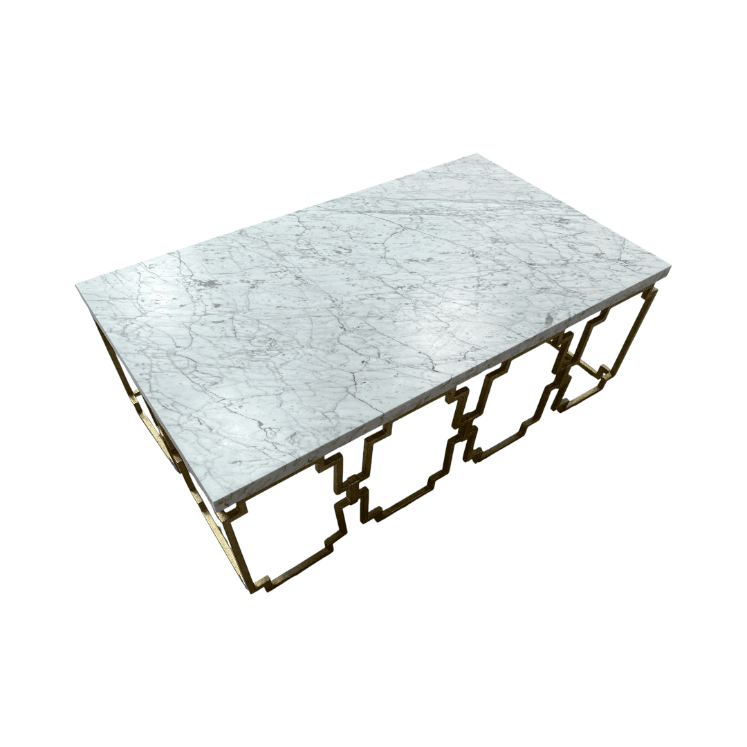 Hooker Furniture Evermore Marble Top Urban Glam Geometric Cocktail Coffee Table - Thumbnail 5