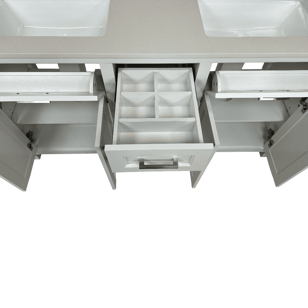 Latitude Run Chenoweth Bathroom Vanity With 2 Sinks, 2 Storage Cabinets, And 6 Drawers - Thumbnail 20