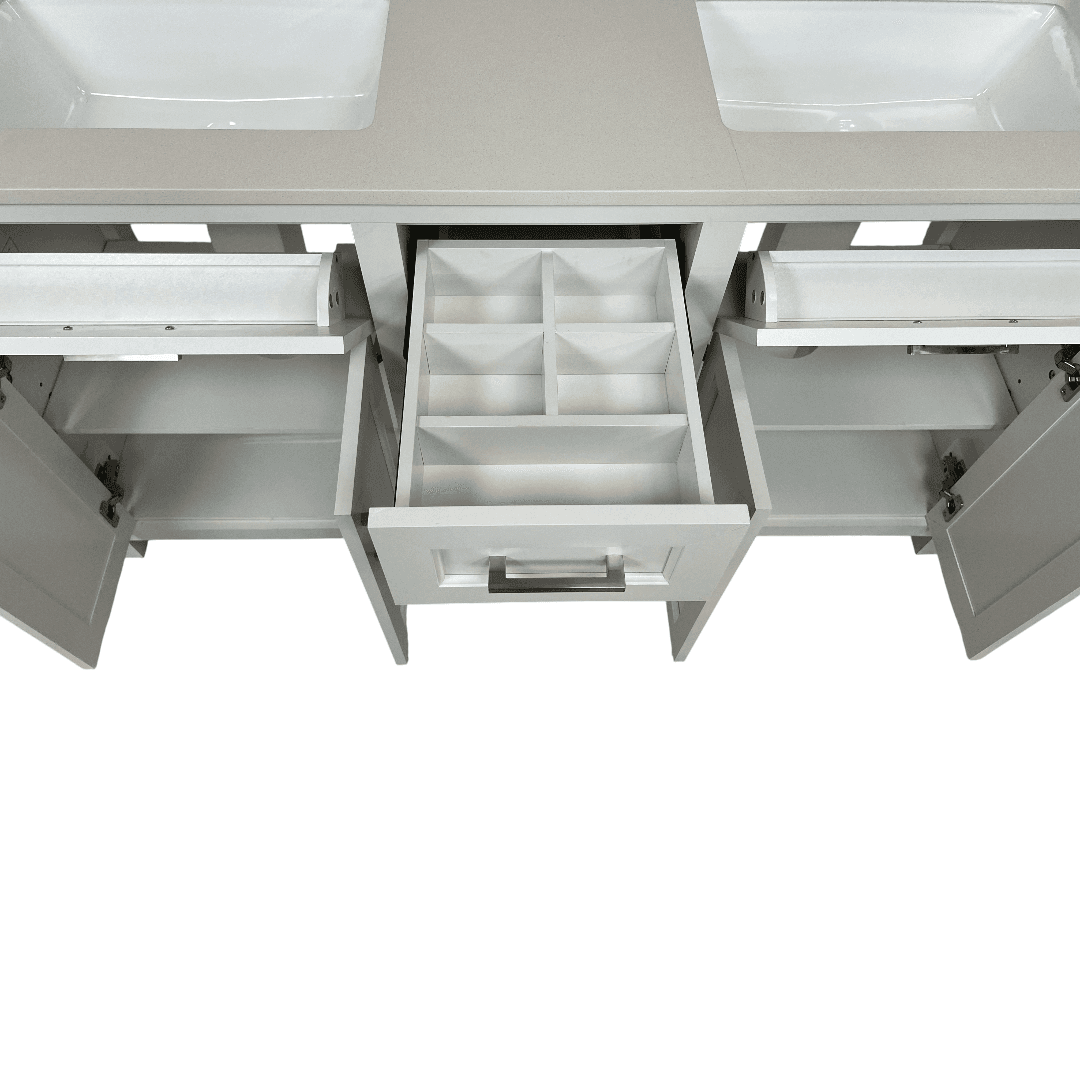 Latitude Run Chenoweth Bathroom Vanity With 2 Sinks, 2 Storage Cabinets, And 6 Drawers - Thumbnail 21