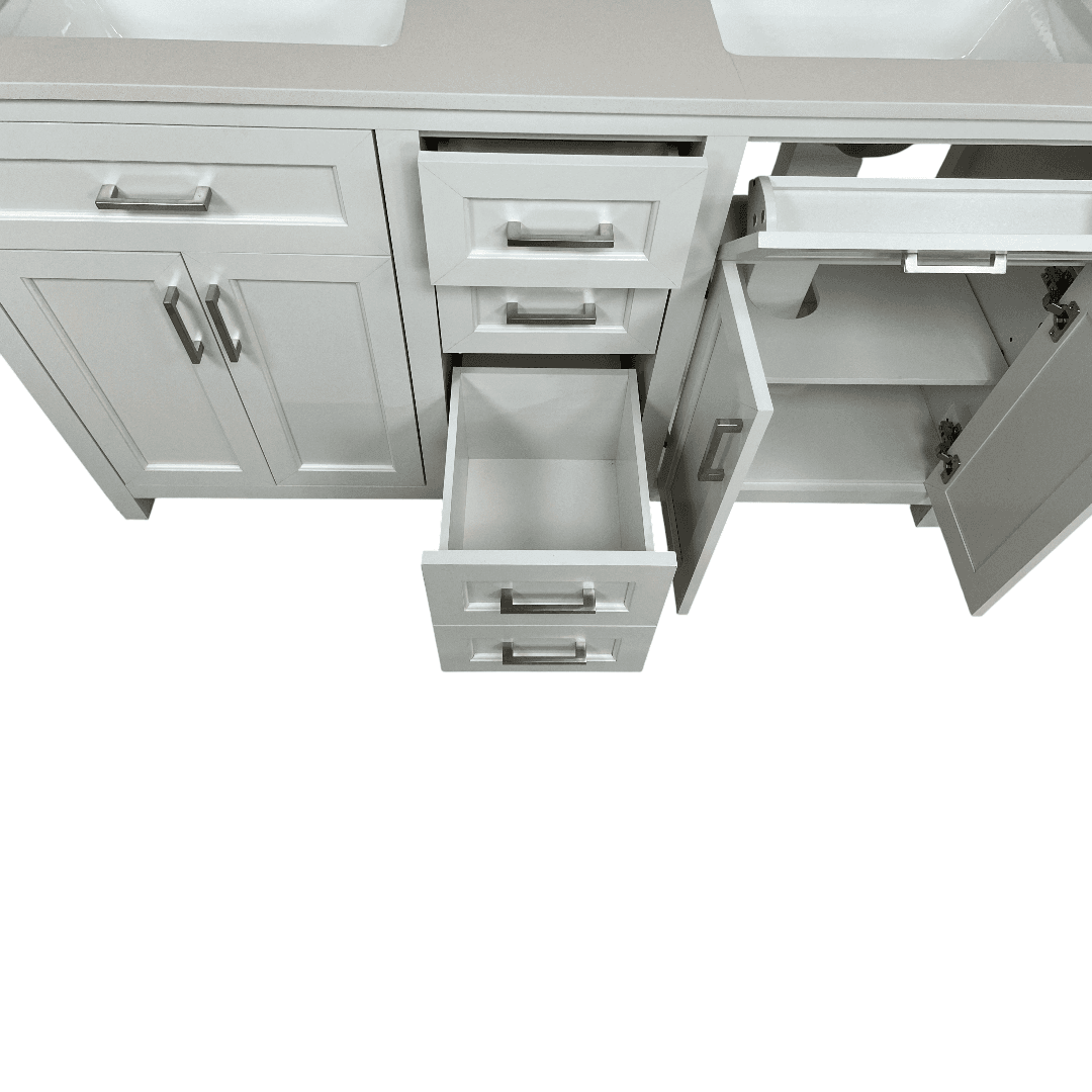 Latitude Run Chenoweth Bathroom Vanity With 2 Sinks, 2 Storage Cabinets, And 6 Drawers - Thumbnail 25