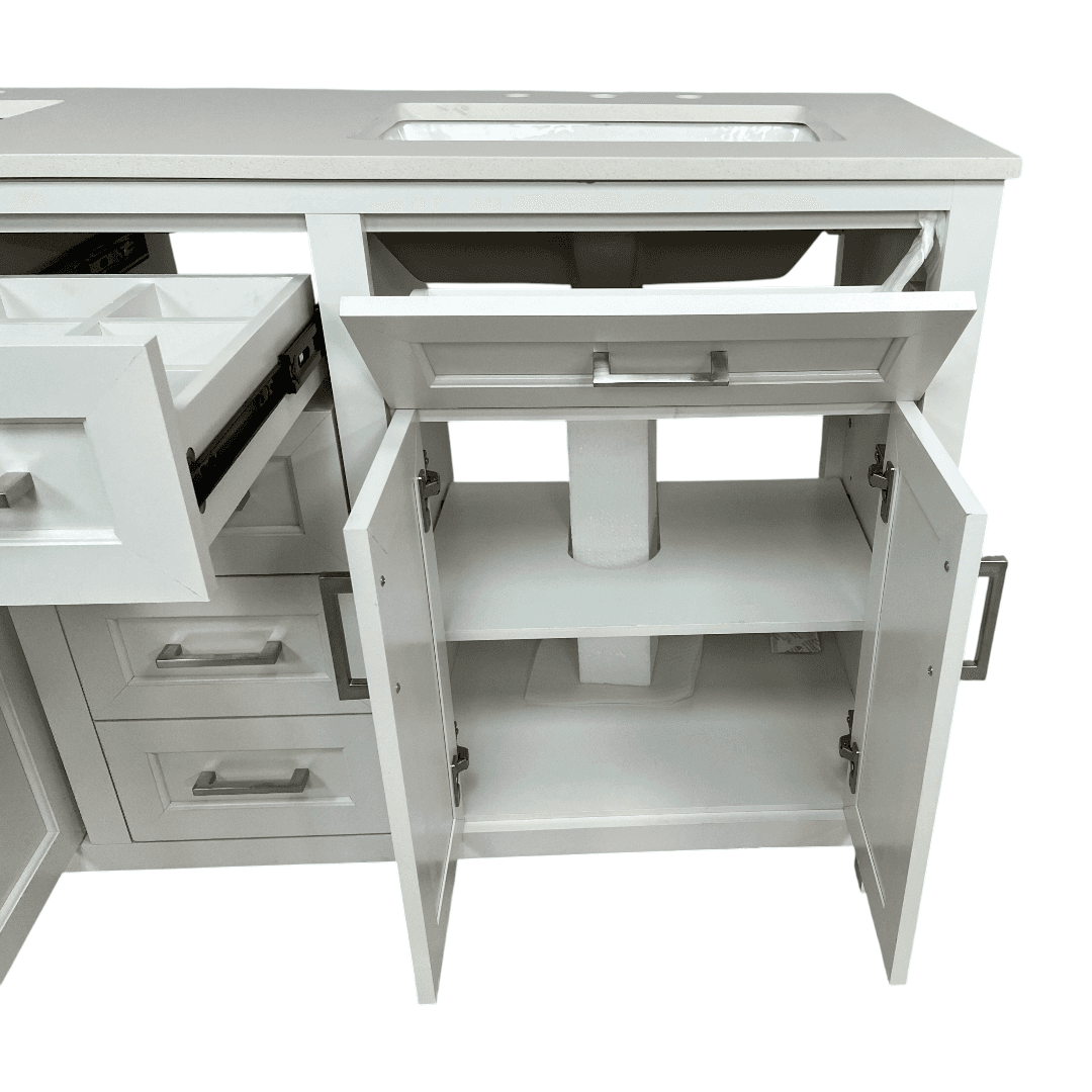 Latitude Run Chenoweth Bathroom Vanity With 2 Sinks, 2 Storage Cabinets, And 6 Drawers - Thumbnail 23