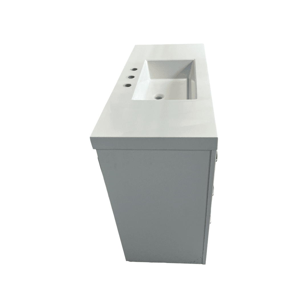 Sand and Stable Single Bathroom Vanity With Cultured Marble Top - Thumbnail 10