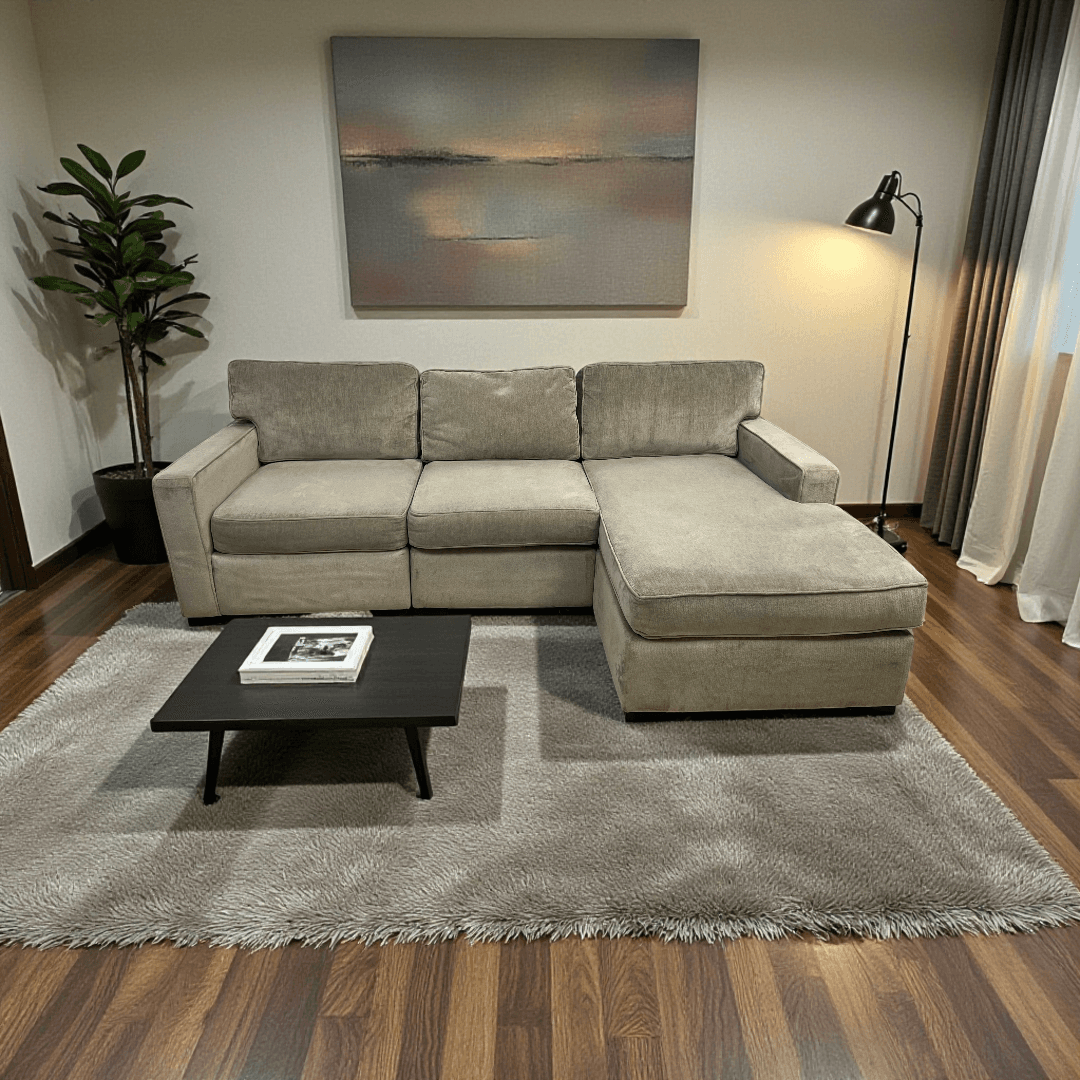 Macy's Radley 3-Piece Fabric Chaise Sectional Sofa - Image 1