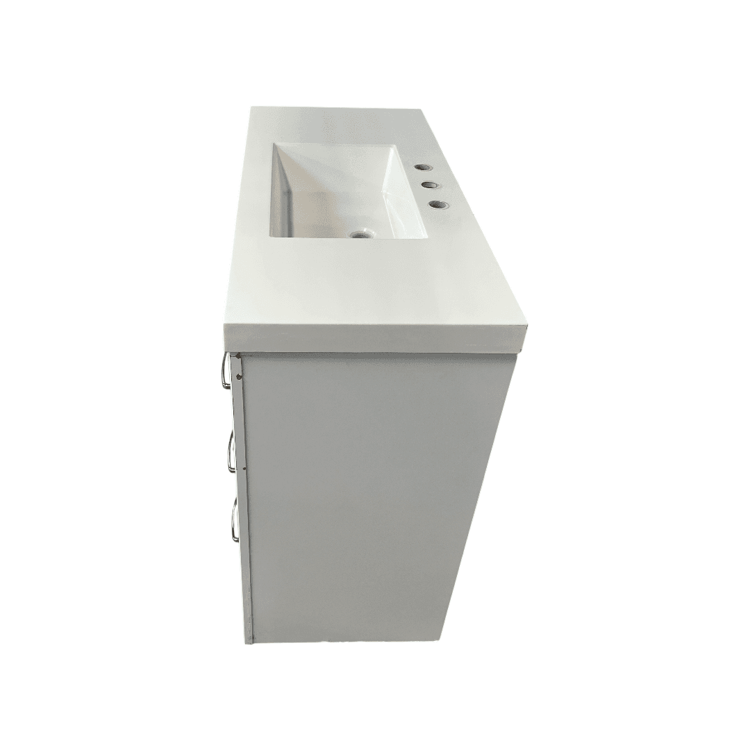 Sand and Stable Single Bathroom Vanity With Cultured Marble Top - Thumbnail 7