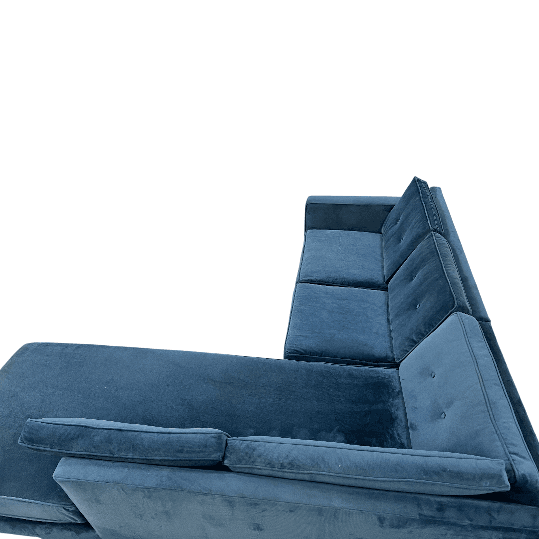Etsy Artisan Blue Velvet Couch - Thumbnail 10