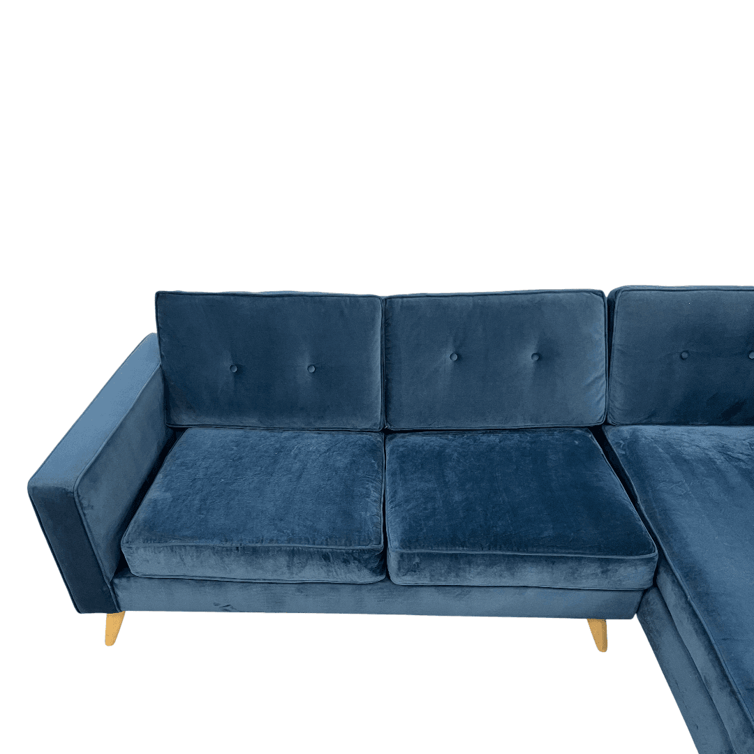 Etsy Artisan Blue Velvet Couch - Thumbnail 8