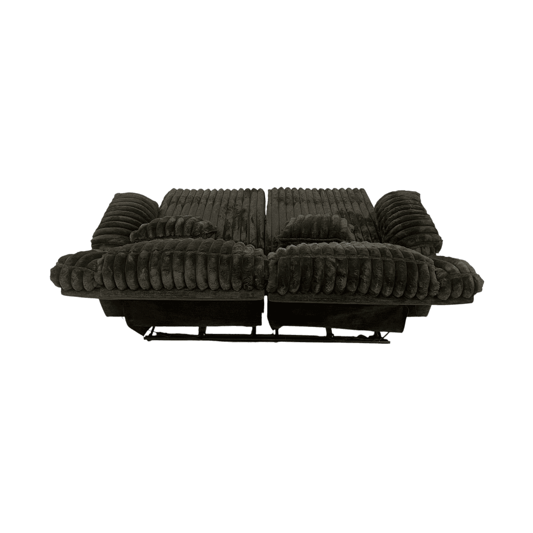 Mercer41 Rabbit Fur Power Reclining Sofa Couch With USB Charger And Cup Holder - Thumbnail 11