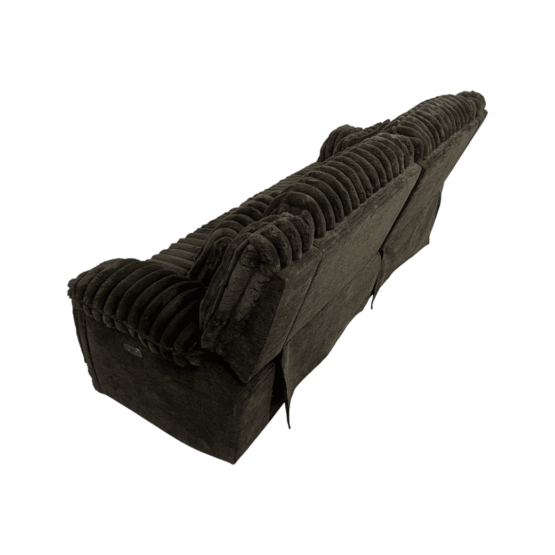 Mercer41 Rabbit Fur Power Reclining Sofa Couch With USB Charger And Cup Holder - Thumbnail 17