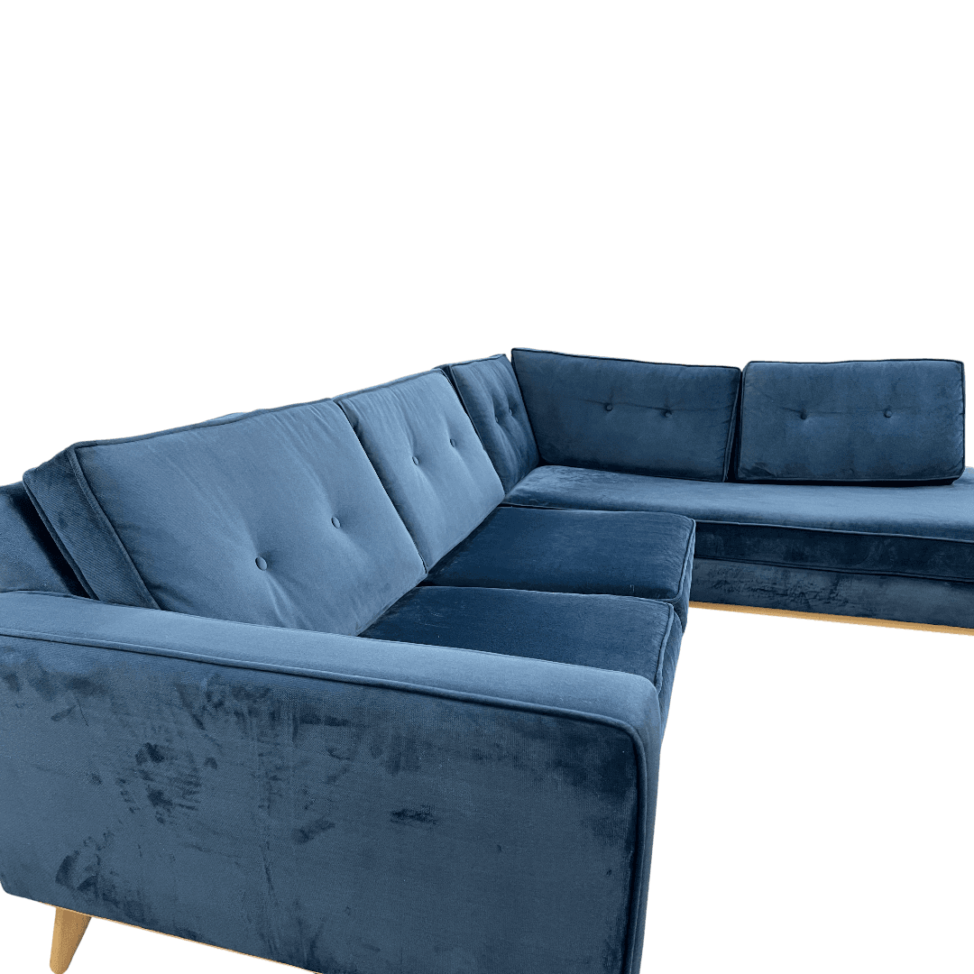 Etsy Artisan Blue Velvet Couch - Thumbnail 11