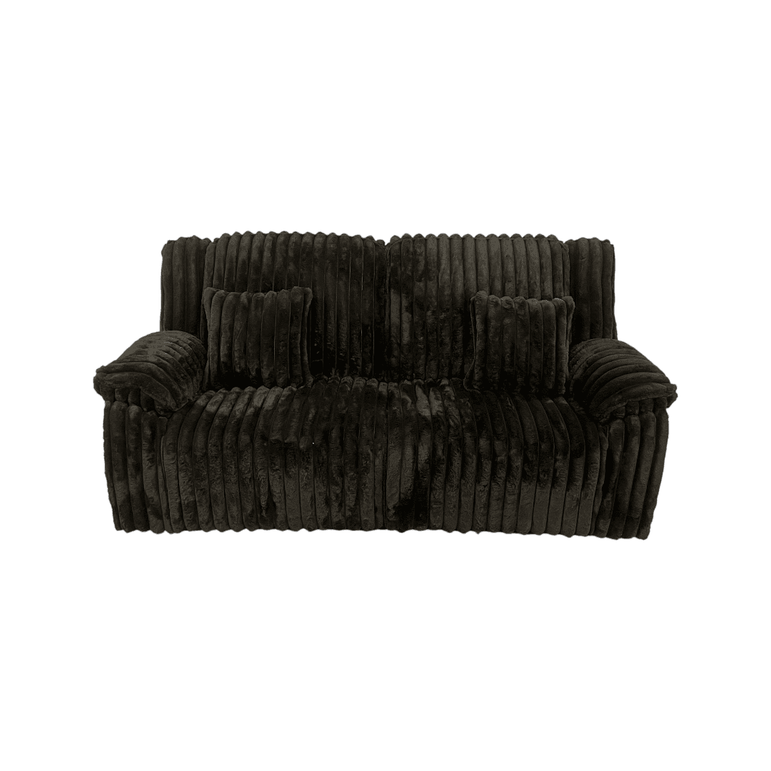 Mercer41 Rabbit Fur Power Reclining Sofa Couch With USB Charger And Cup Holder - Thumbnail 3
